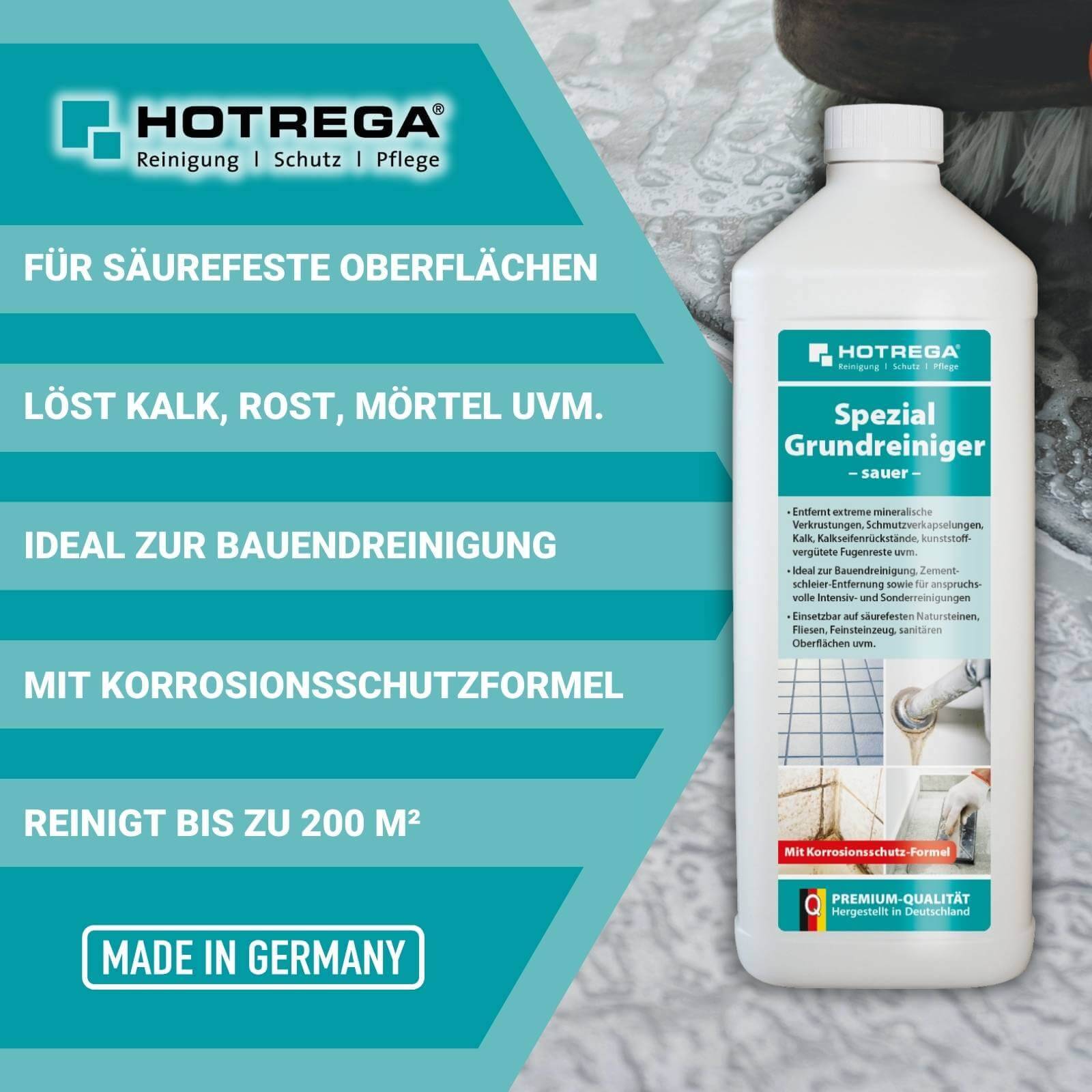HOTREGA Spezial Grundreiniger Konzentrat sauer 1L