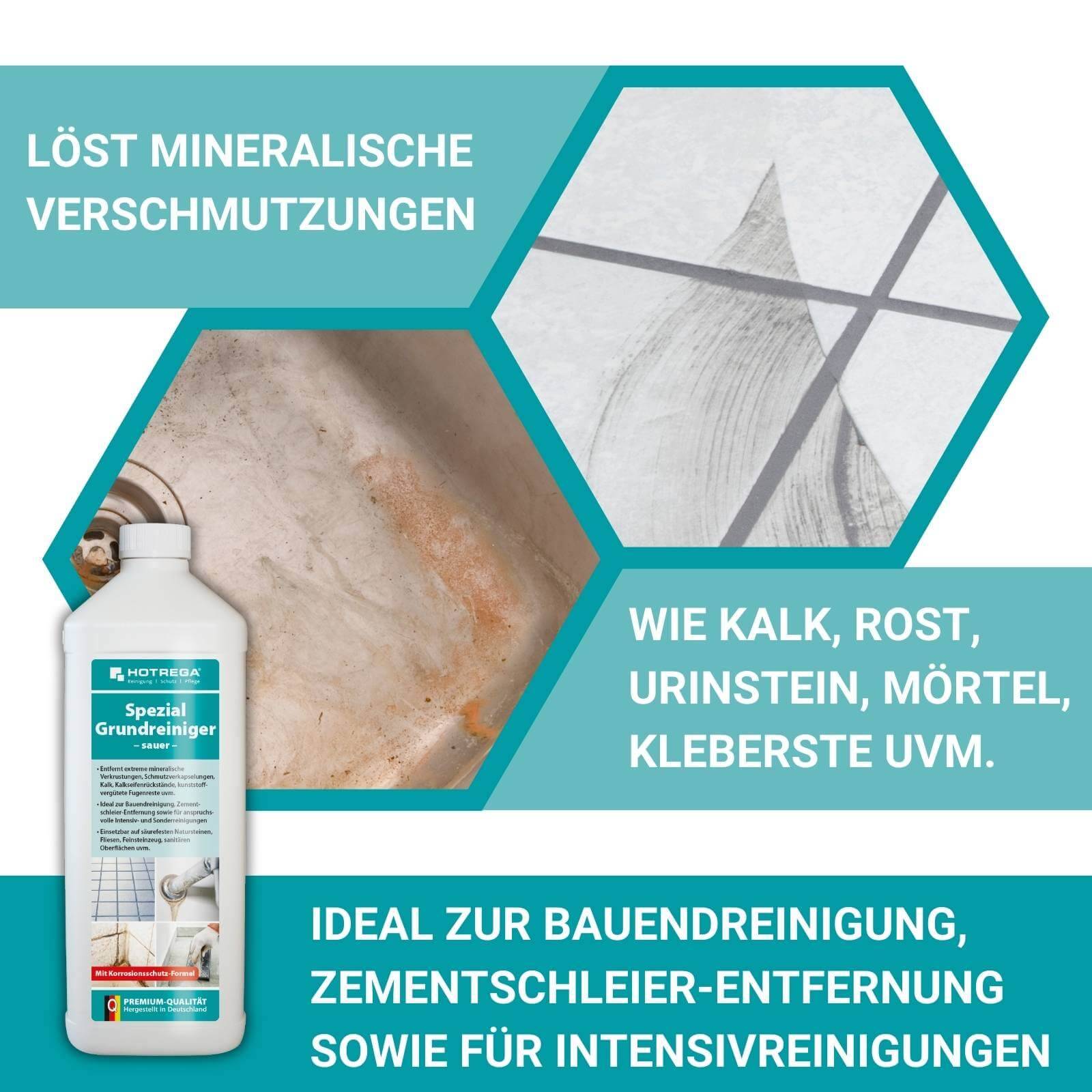 HOTREGA Spezial Grundreiniger Konzentrat sauer 1L