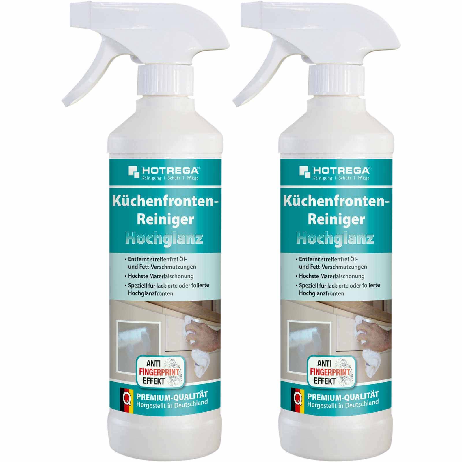 HOTREGA Küchenfronten Reiniger Hochglanz 2x 500 ml