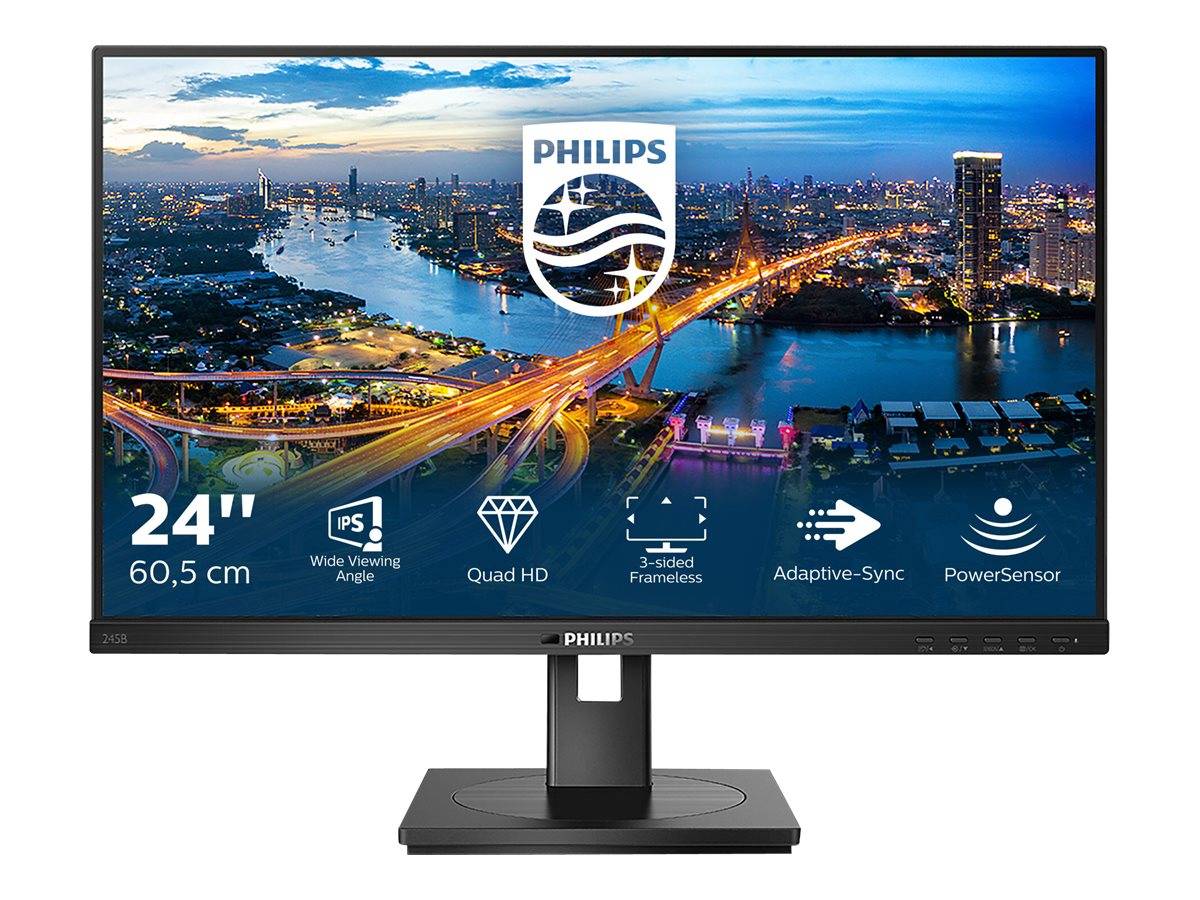 Philips B Line 245B1 - LED-Monitor - 61 cm (24) (23.8 sichtbar) - 2560 x 1440 QHD @ 75 Hz - IPS - 250 cd/m²