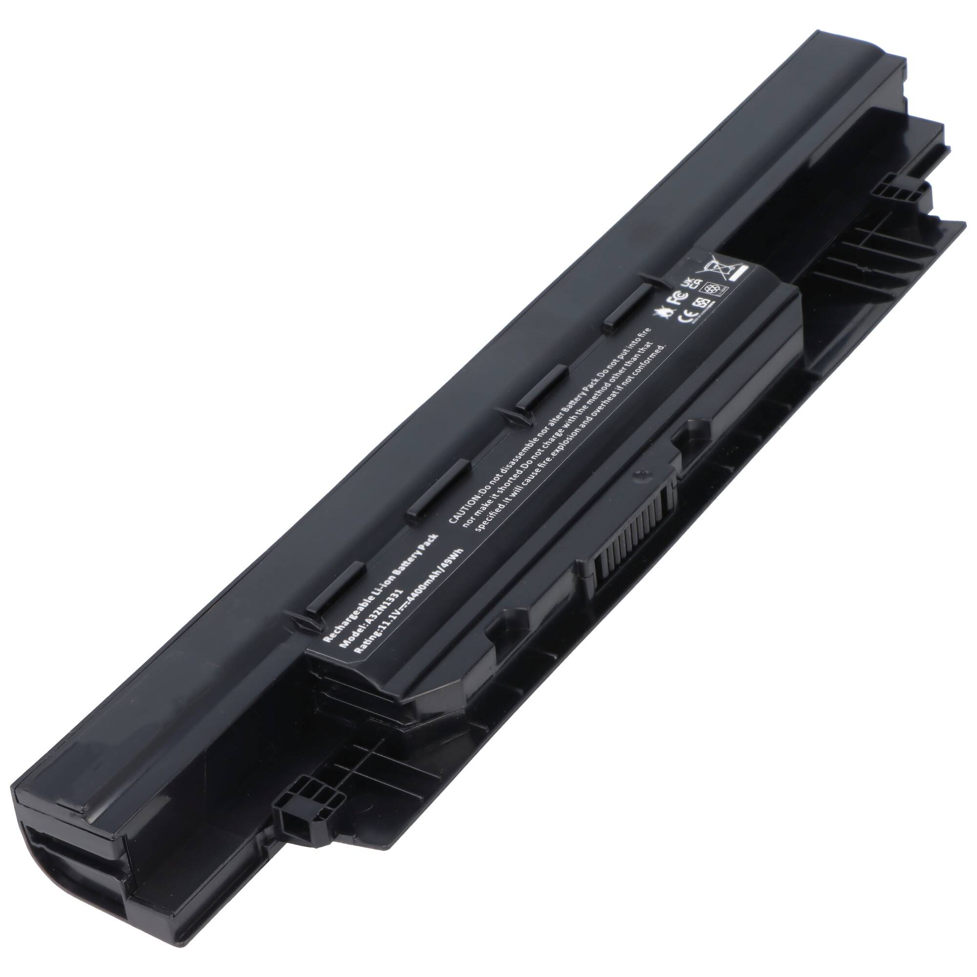 Akku passend für ASUS PU551LD, A32N1331, Li-Ion, 10,8V, 4400mAh, 47,5Wh, black