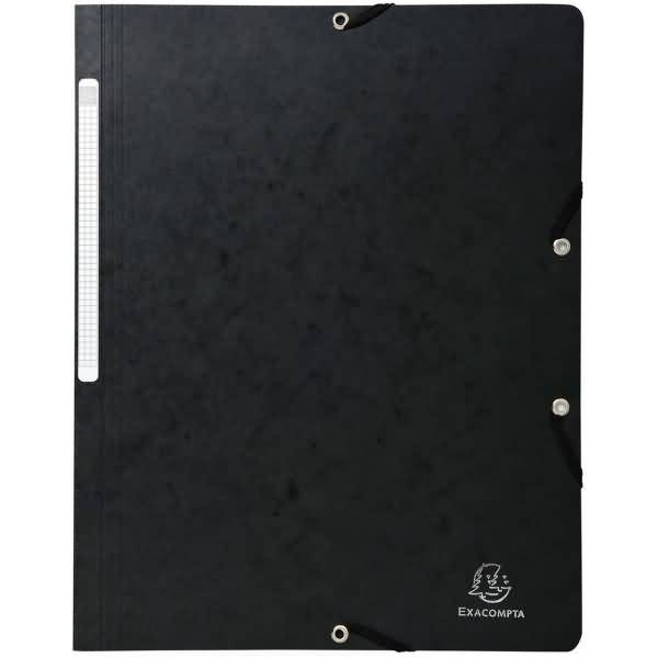 Eckspannmappe A4 Manila-Karton 355g/qm schwarz