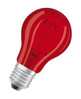 Rotes Glühlampensymbol leicht nach links geneigt auf weißem Hintergrund.