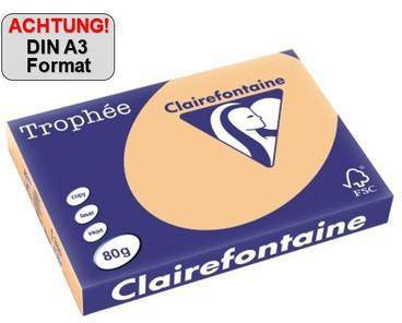 Clairefontaine Kopierpapier 1996C A3 80g aprikose 500Bl