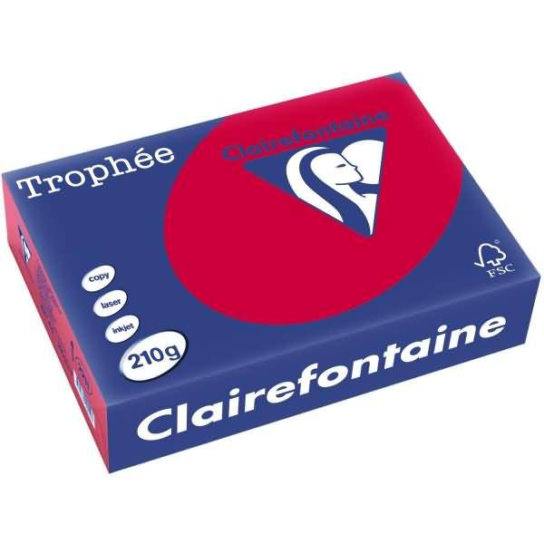 Kopierpapier Trophee A4 210g/qm VE=250 Blatt kirschrot