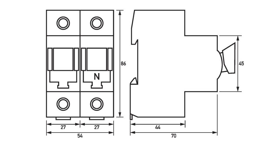 Doepke Lasttrennschalter Tytan II D0-63-1+N