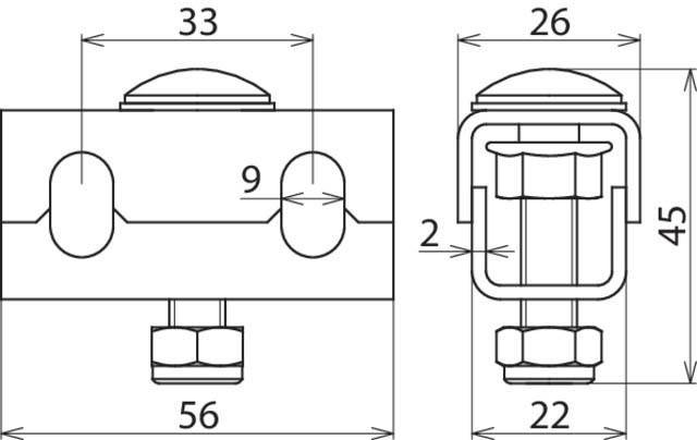 DEHN PA-Klemme PAK 50 M8 EX KB ER