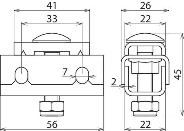 DEHN PA-Klemme PAK 35 M8 EX GI ER