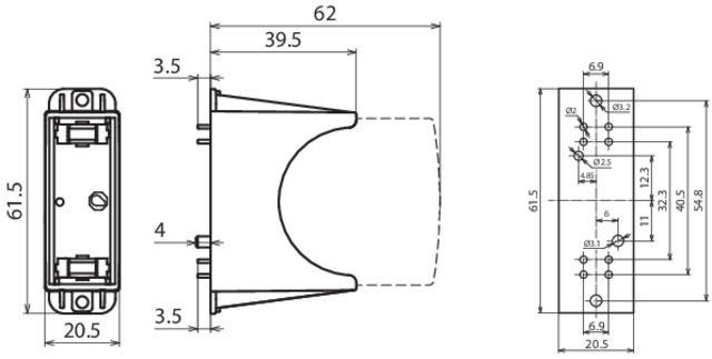 DEHN Sockel 1-polig DG PCB 275