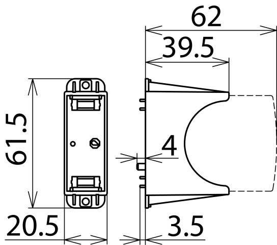 DEHN Sockel 1-polig DG PCB 275