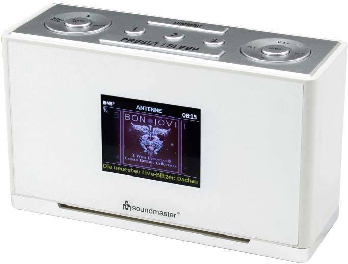 Soundmaster DAB+/UKW Uhrenradio UR240WE si-ws