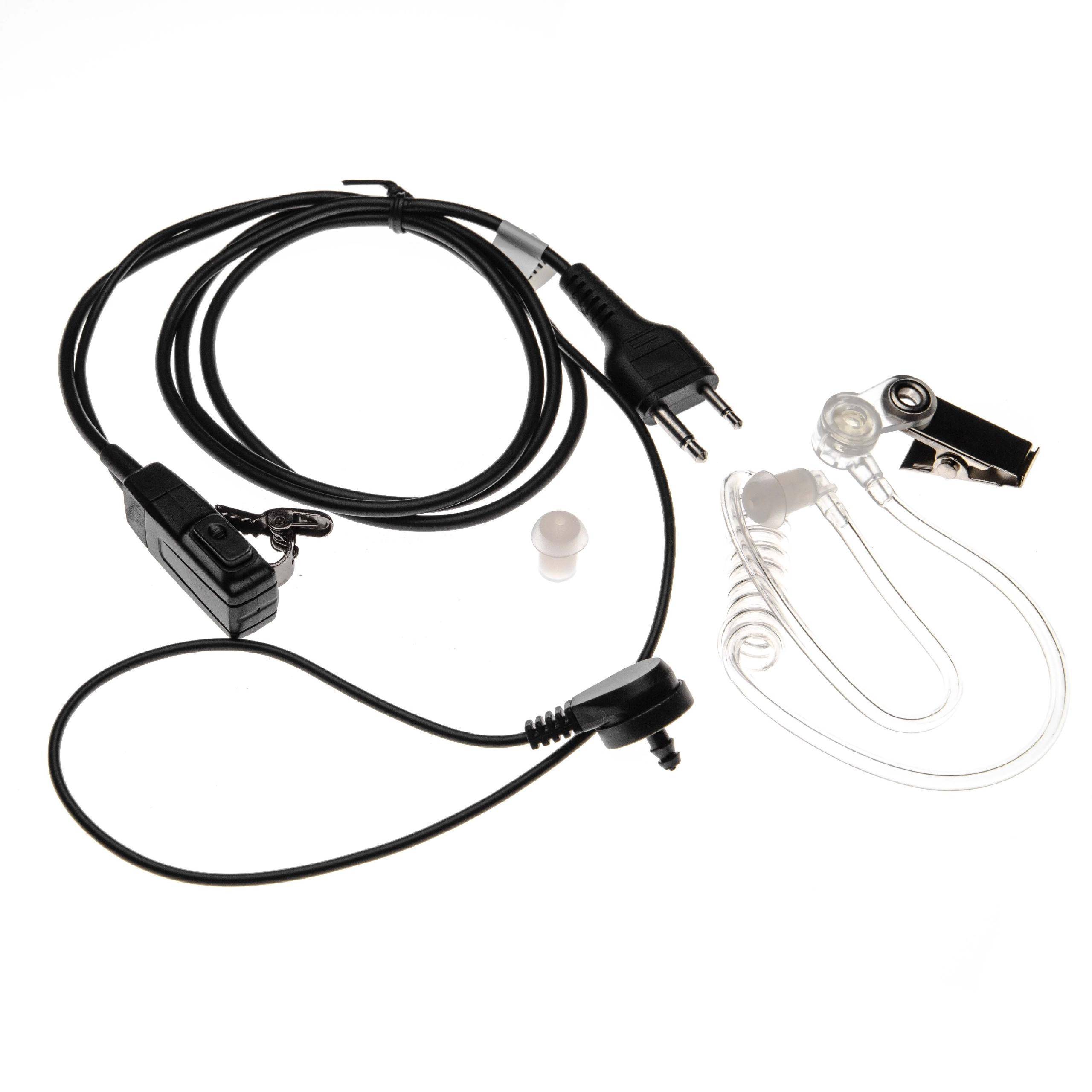 vhbw Headset mit Push-to-Talk Mikrofon kompatibel mit Icom IC-M8, IC-M9, IC-P2A, IC-P2AT, IC-P2E, IC-P2ET, IC-P3AT, IC-P4A, IC-P4AT, IC-P4