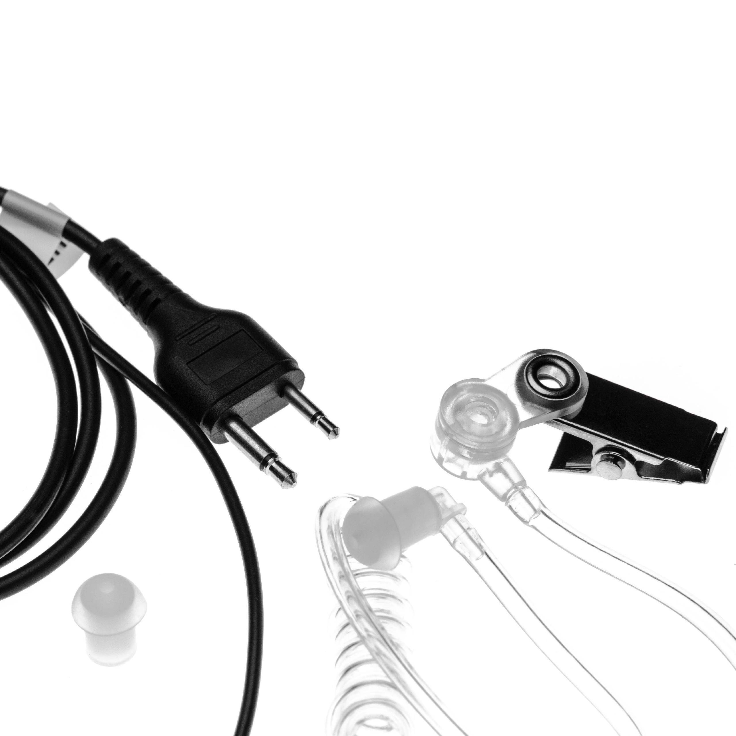 vhbw Headset mit Push-to-Talk Mikrofon kompatibel mit Icom IC-F33GS, IC-F33GT, IC-F34, IC-F34GS, IC-F34GT, IC-F3S, IC-F4, IC-F4000, IC-F4001