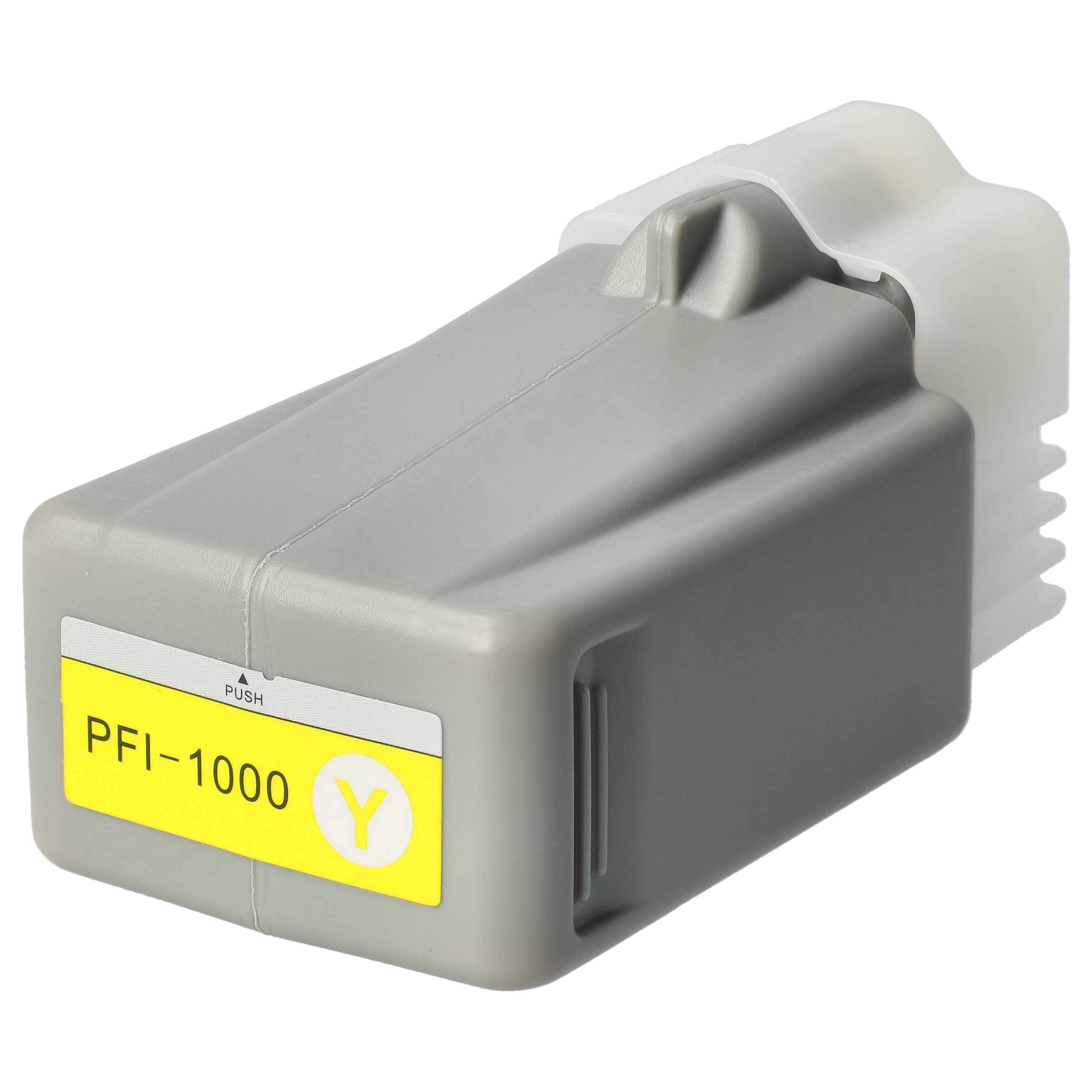 vhbw Tintenpatrone Gelb als Ersatz für Canon PFI-1000 Y | PFI-1000Y (kompatibel, 80ml + Chip)