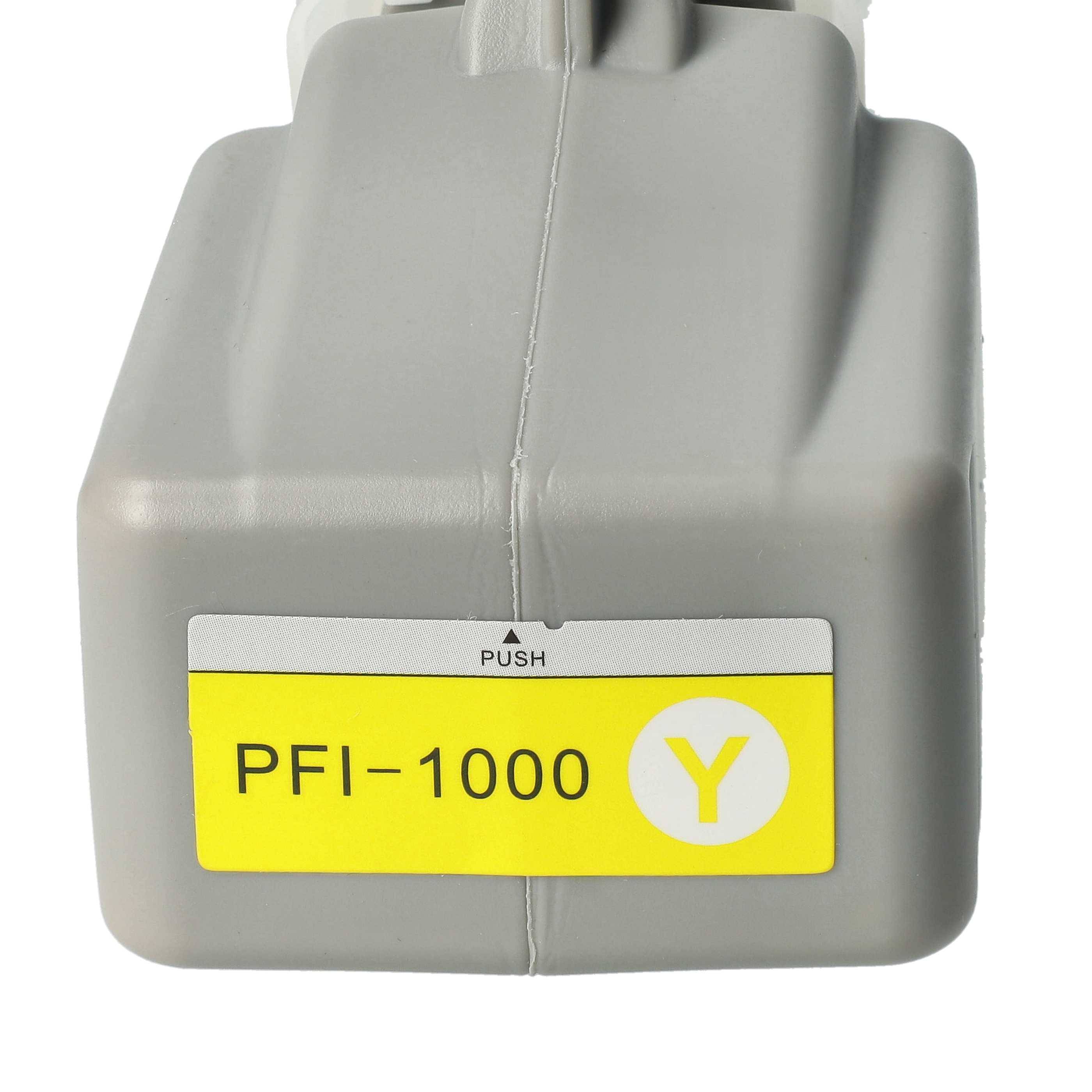 vhbw Tintenpatrone Gelb als Ersatz für Canon PFI-1000 Y | PFI-1000Y (kompatibel, 80ml + Chip)