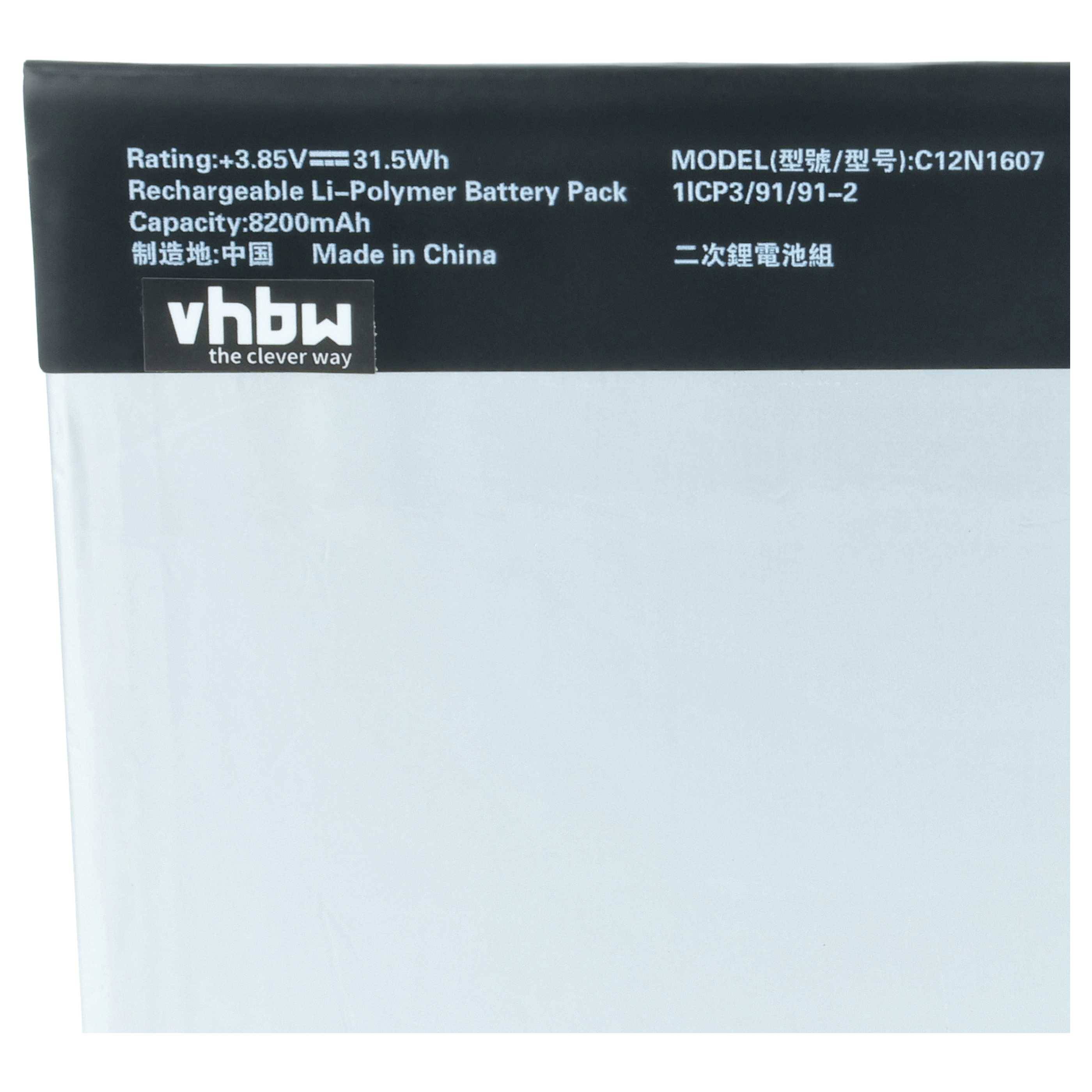 vhbw Akku kompatibel mit Asus Transformer Mini T102HA | Transformer Mini T103H, Transformer Mini T102H Tablet Pad (8200 mAh, 3,85 V, Li-Polymer)
