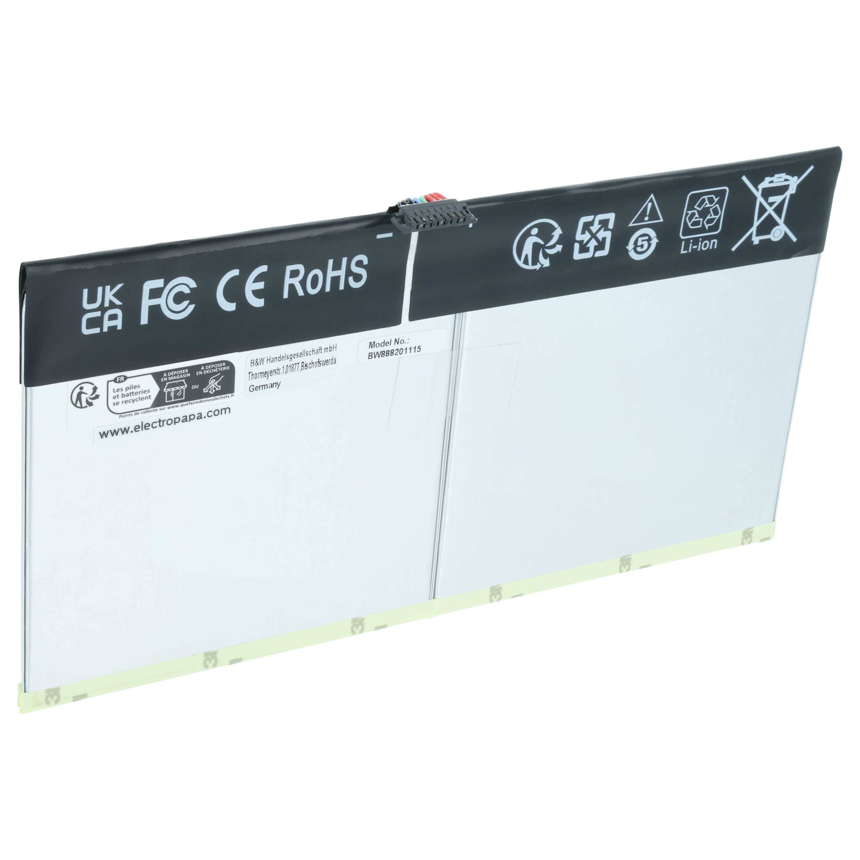 vhbw Akku Ersatz für Asus 0B200-02230100 | 0B200-02230000, C12N1607 für Tablet Pad (8200 mAh, 3,85 V, Li-Polymer)