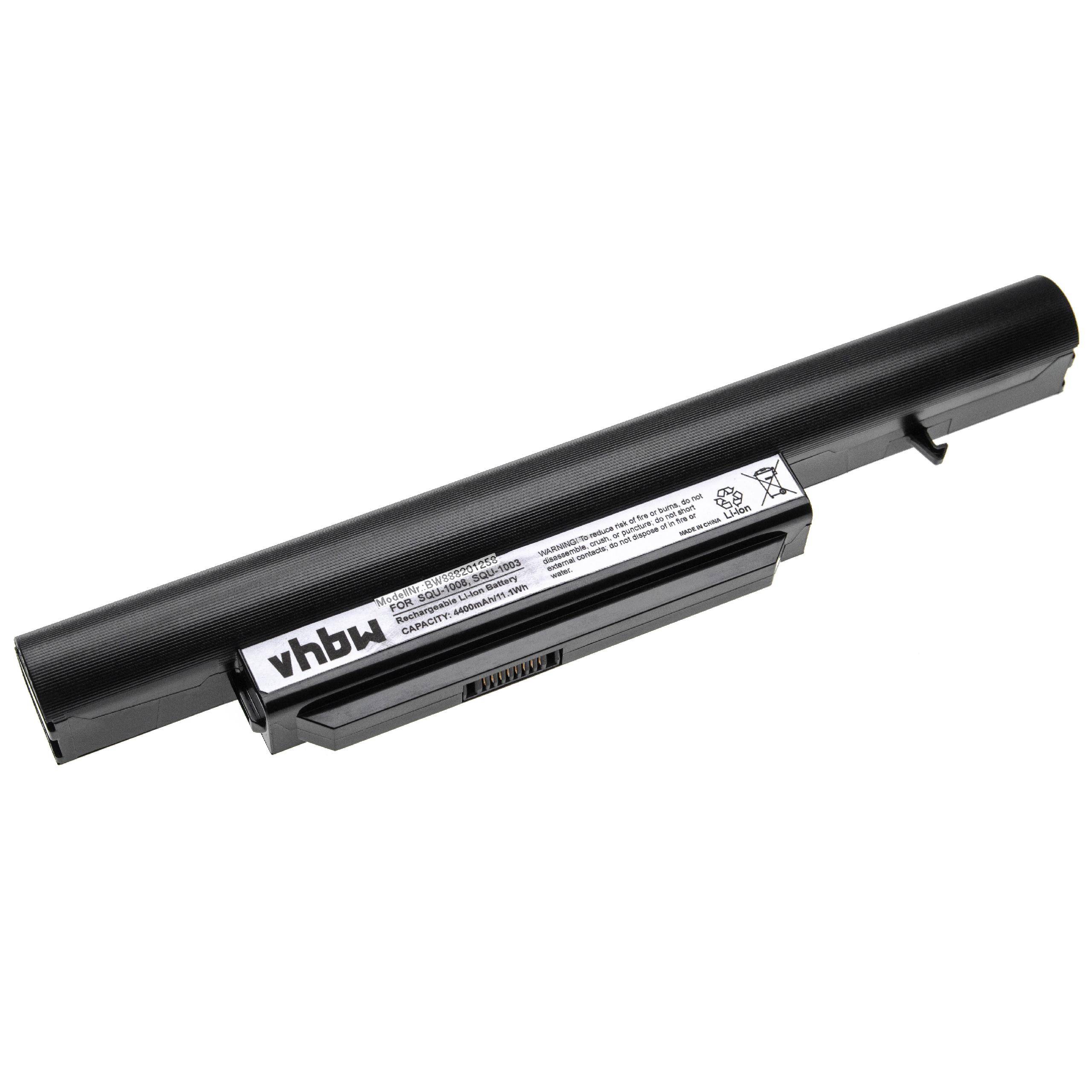 vhbw Akku kompatibel mit Hasee A560P-I7, A560P-i5 D4, K580, A560P-i7 D5, K580C-i7, K580C, K580P Notebook (4400 mAh, 11,1 V, Li-Ion)