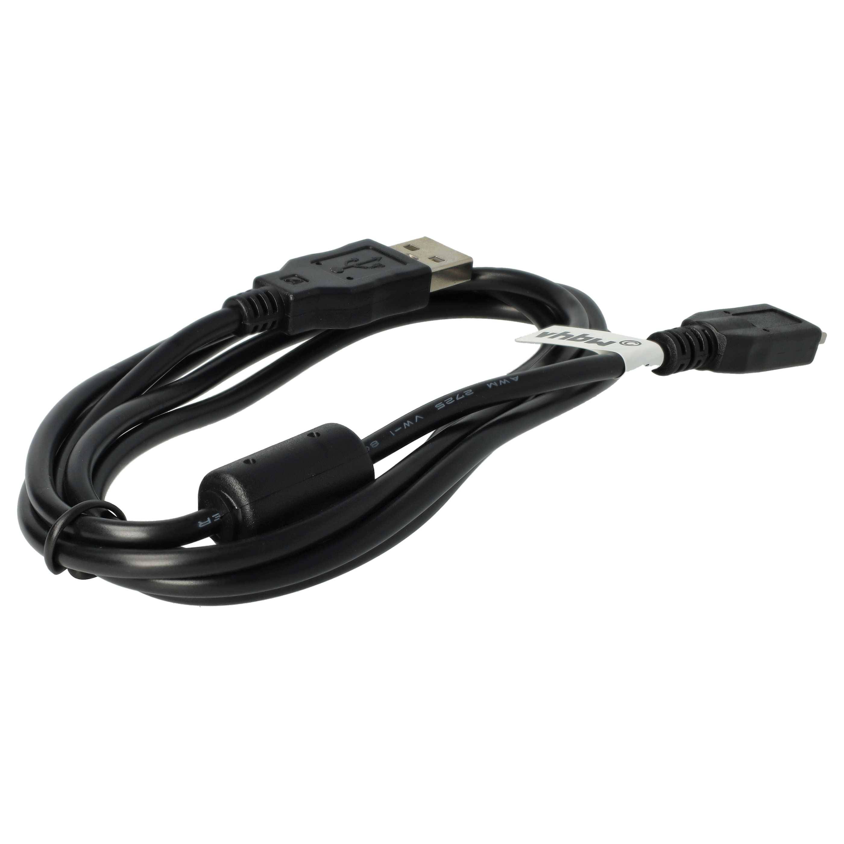 vhbw USB-Kabel kompatibel mit Panasonic Lumix DMC-FX15, DMC-FX12, DMC-FX10, DMC-FX100, DMC-FX07 Kamera, Camcorder - Datenkabel, 145 cm