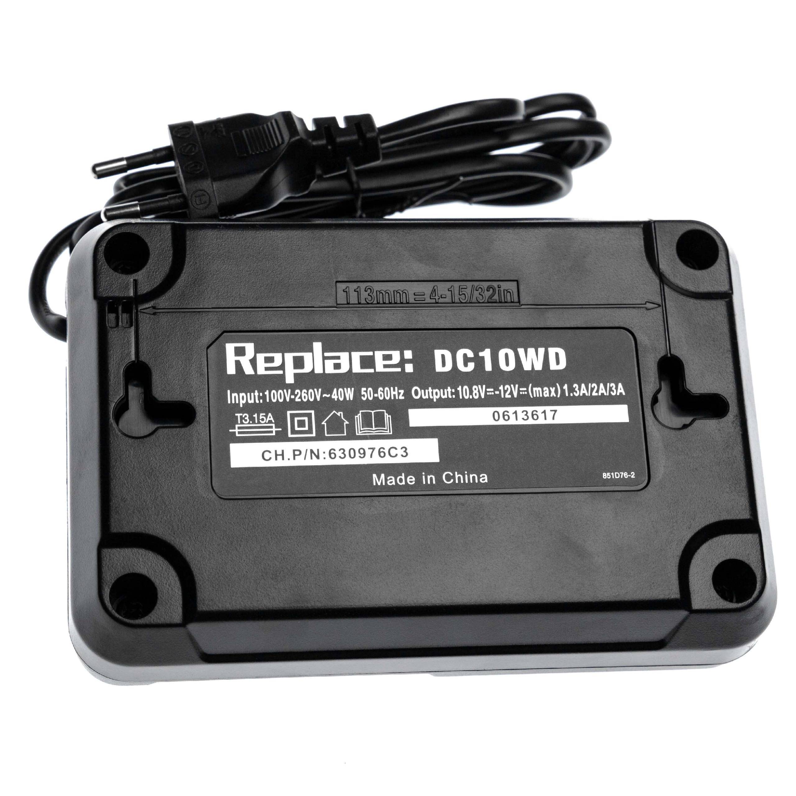 vhbw Ladegerät kompatibel mit Makita DMR108, DF332DZ, DMR110, DMR202, DS032, DS032D, DS032DSAE, DS032DSAJ, DS032DSME Werkzeug Li-Ion-Akkus