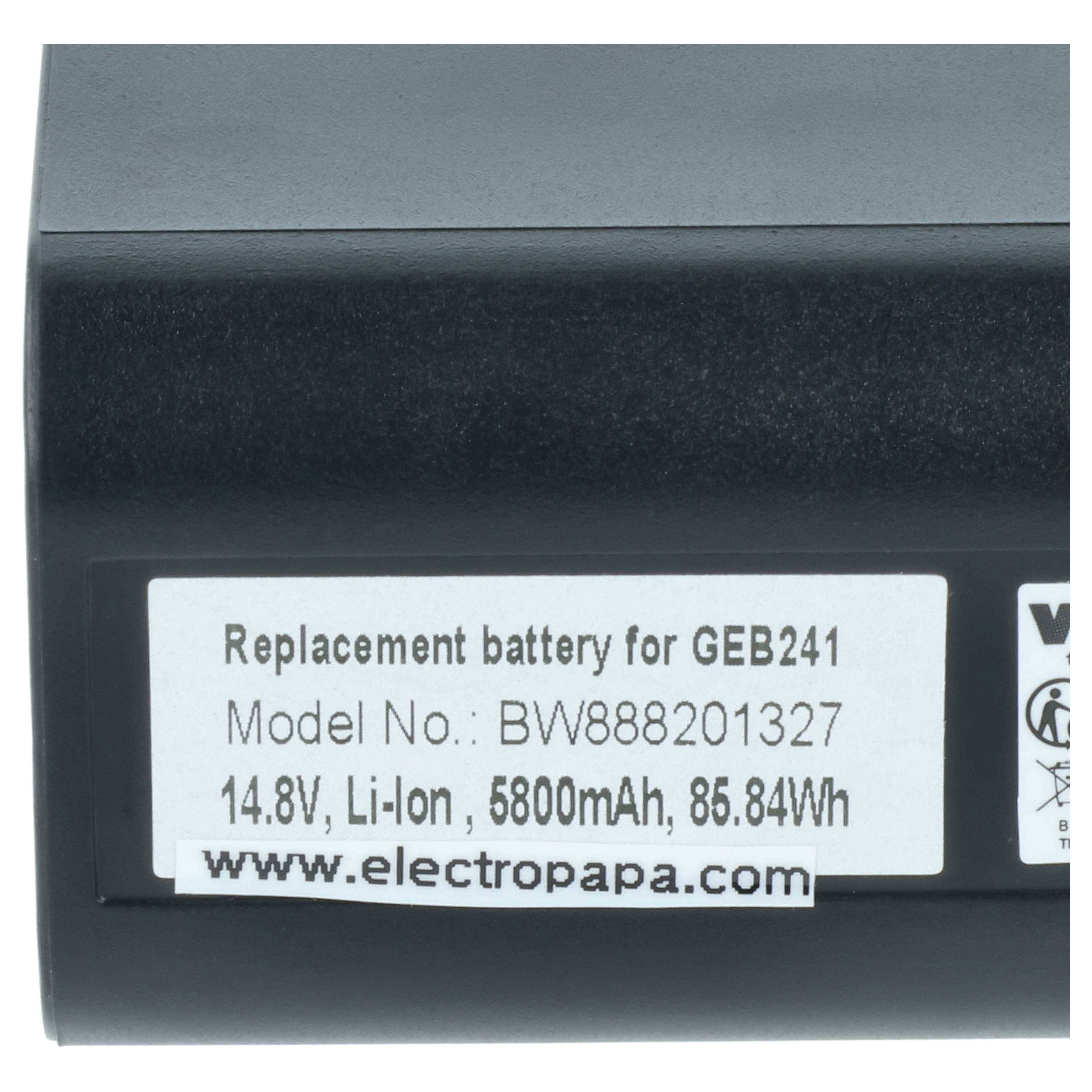 vhbw Akku Ersatz für Leica GEB241 | 793975, GEB242, 10686 für Messgerät (5800 mAh, 14,8 V, Li-Ion)