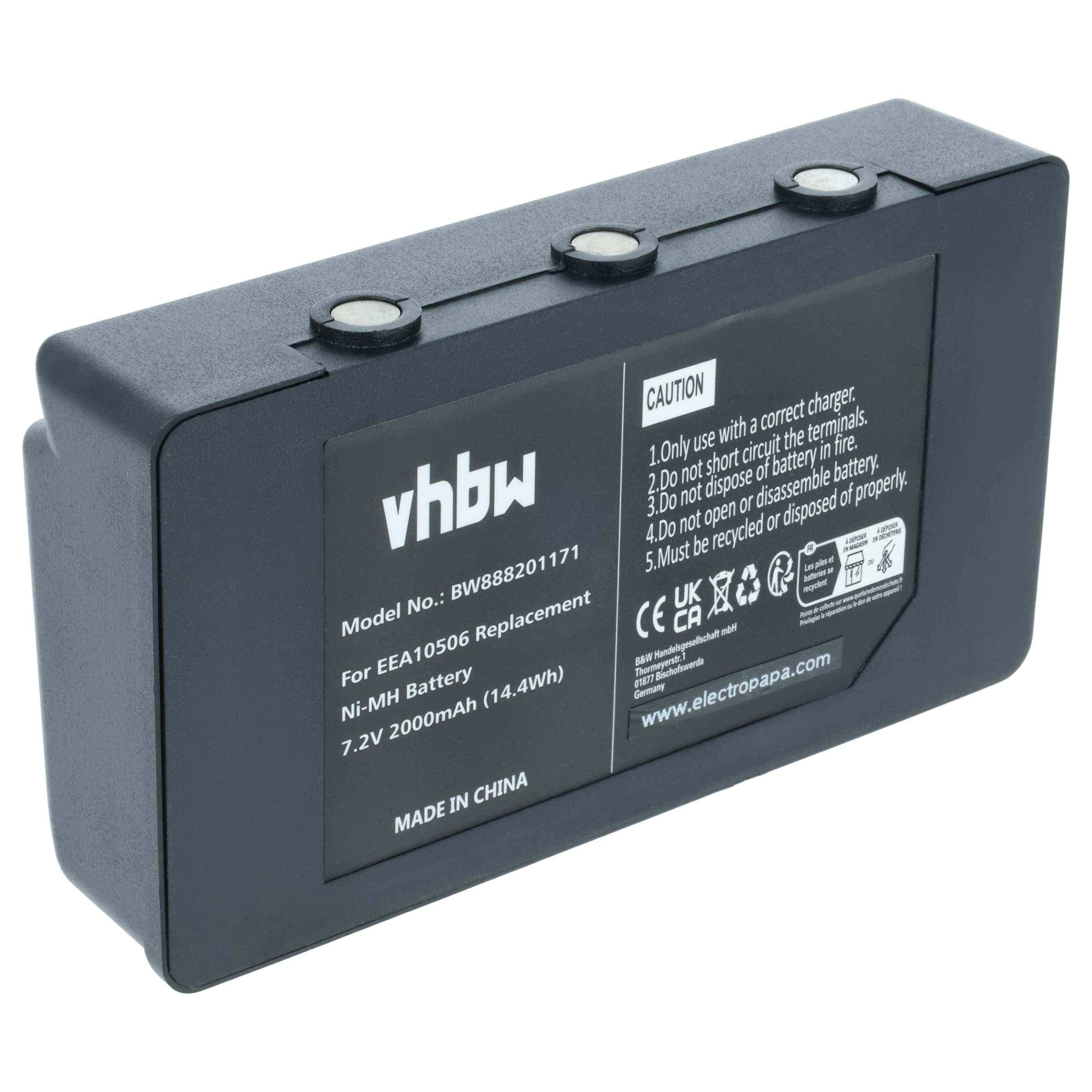 vhbw Akku kompatibel mit Palfinger Palcom P7 | Industrie-Funkfernsteuerung Fernbedienung (2000mAh, 7.2V, NiMH)