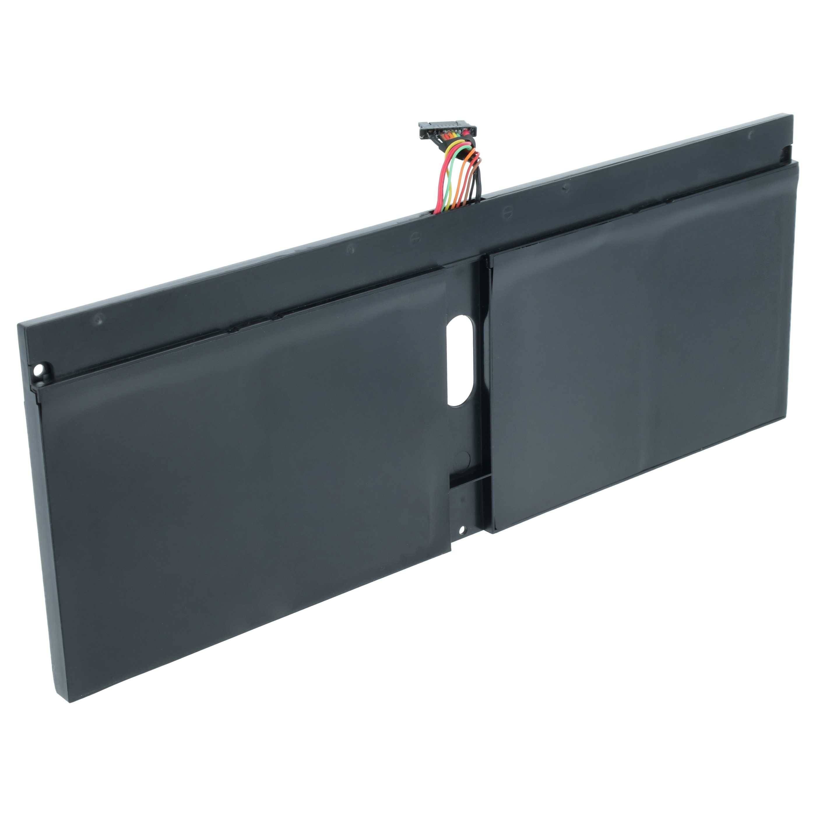 Schwarzes rechteckiges elektronisches Doppelplatinen-Modul mit einem kleinen Anschluss und mehrfarbigen Drähten oben, auf weißem Hintergrund gezeigt.