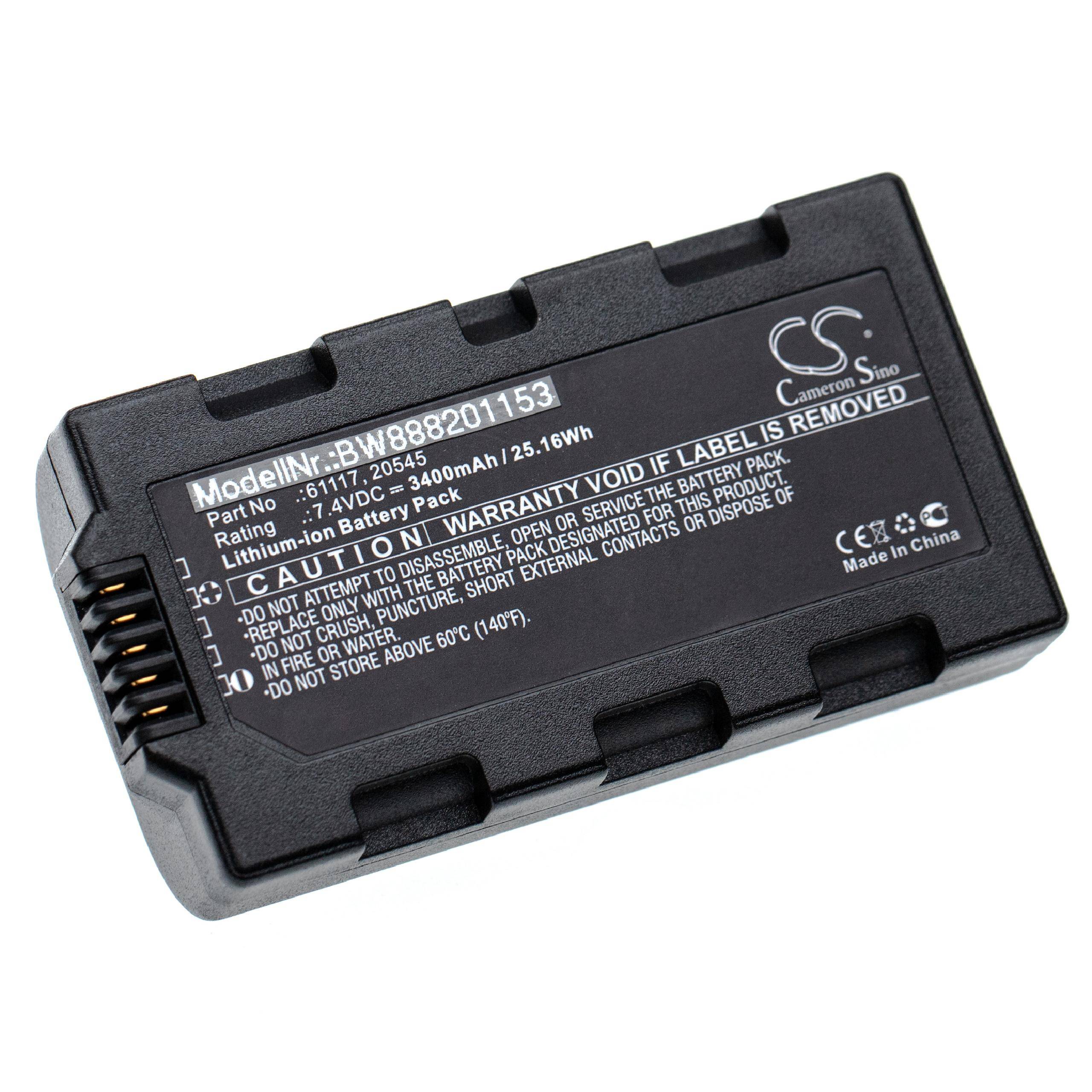 vhbw Akku kompatibel mit Sokkia Juniper Mesa Field, Topcon Tesla Mobilcomputer PDA Scanner (3400 mAh, 7,4 V, Li-Ion)