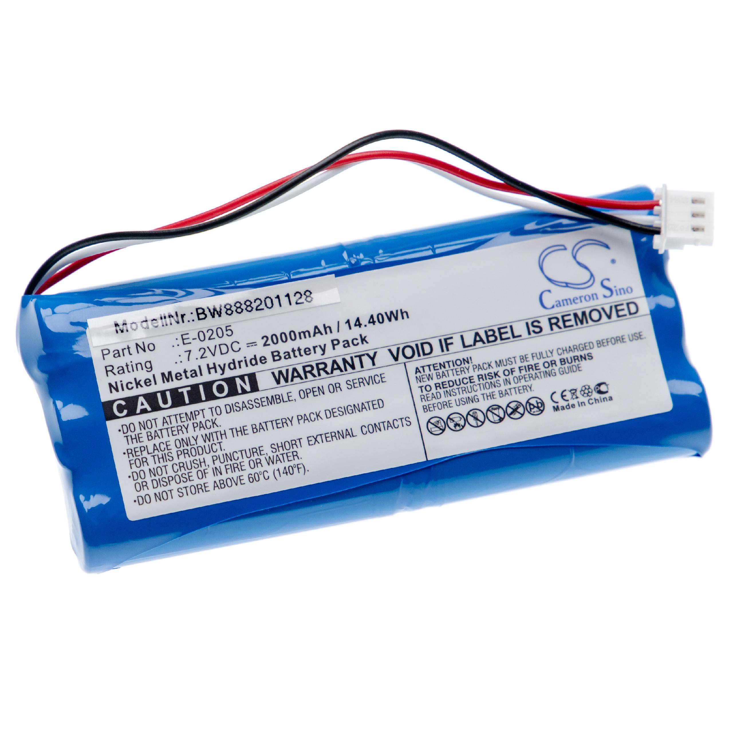 vhbw Akku kompatibel mit Spectran HF-6080 V4, NF-5030X, NF-XFR, NF-3020E, NF-5030, NF-1010E Messgerät (2000 mAh, 7,2 V, NiMH)