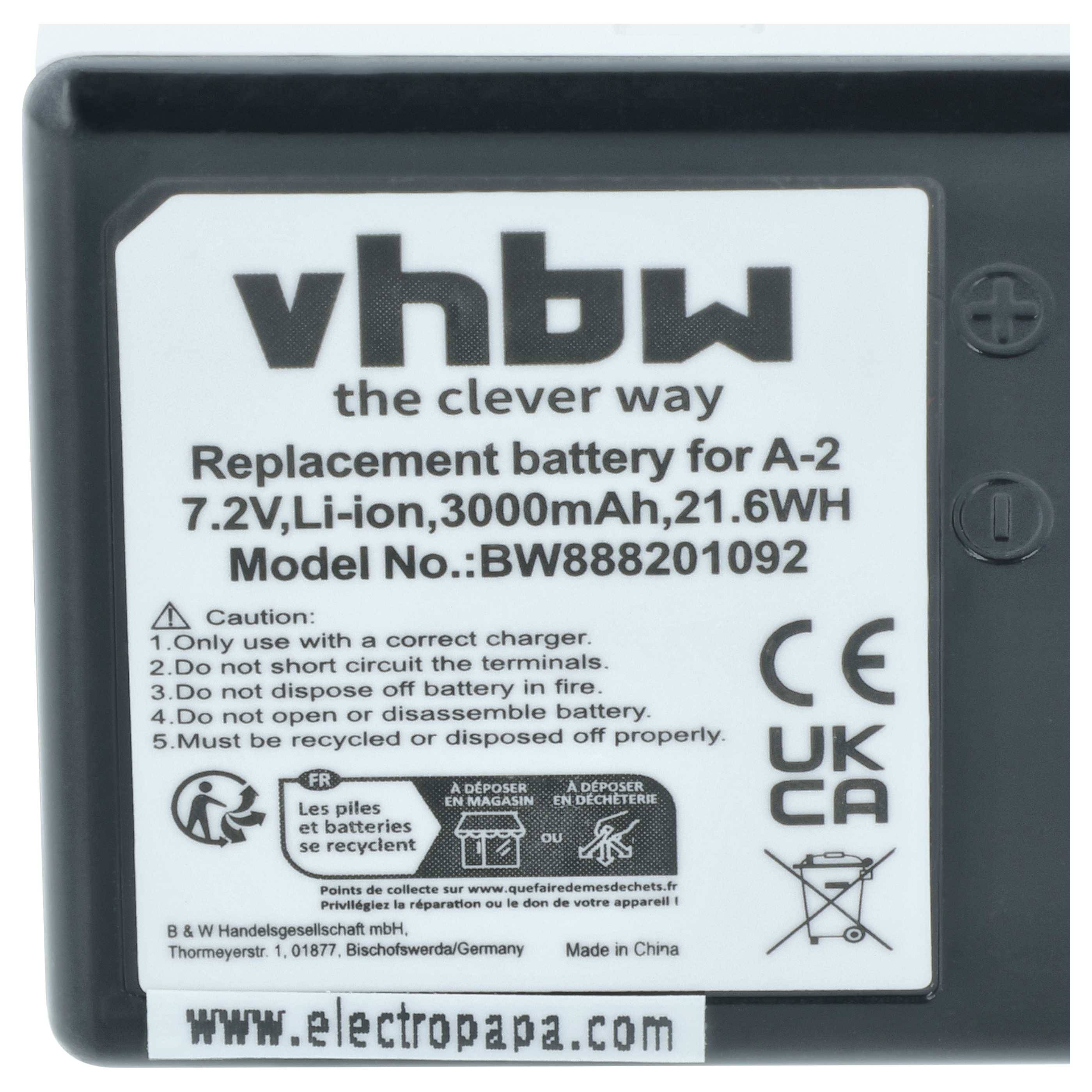 vhbw Akku kompatibel mit Netgear Arlo Go | VMA4410, VML4030 Knopfkamera, getarnte Kamera (3000 mAh, 7,2 V, Li-Ion)