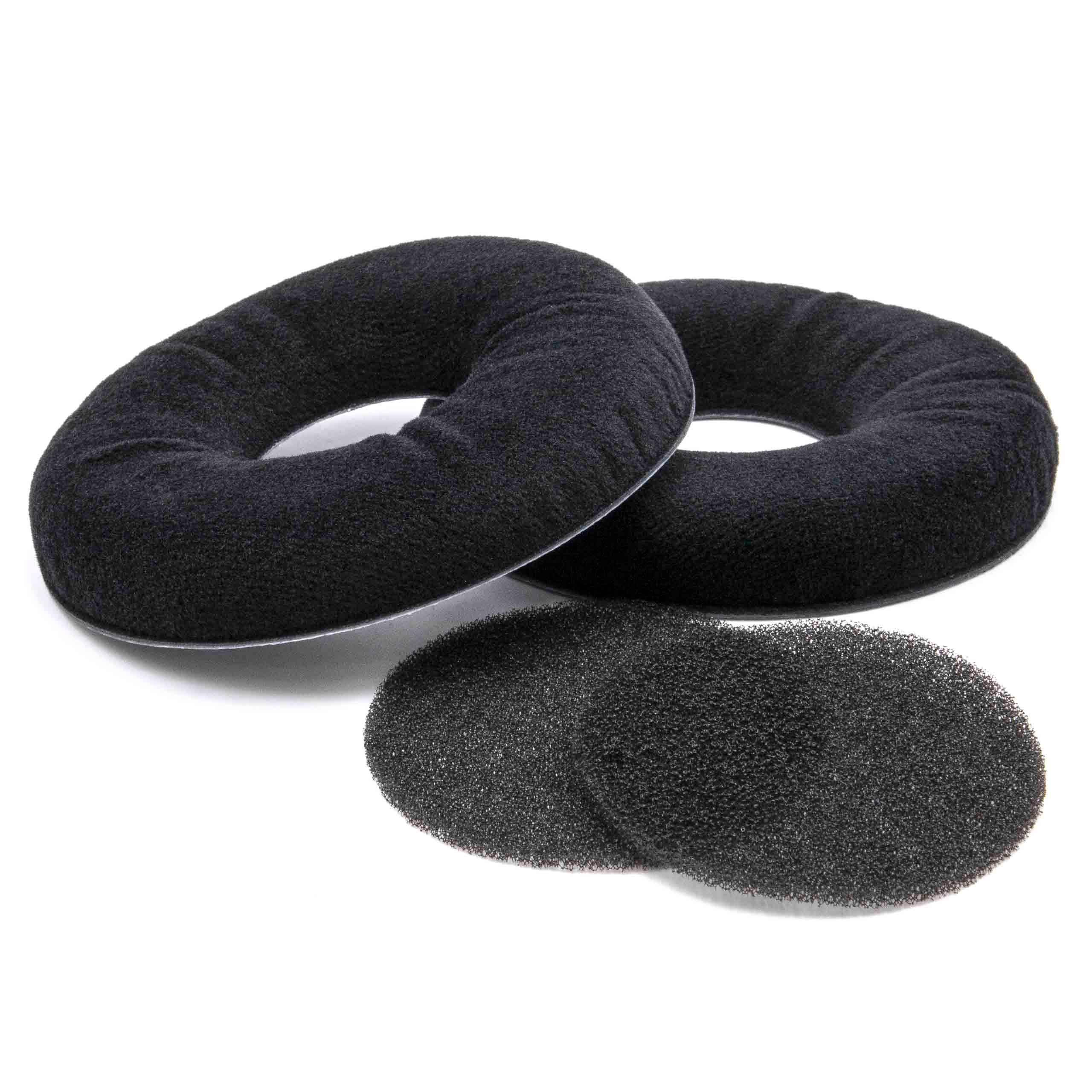 vhbw Ohrpolster Ersatz Polster kompatibel mit AKG K142 Kopfhörer Headset, schwarz, matt