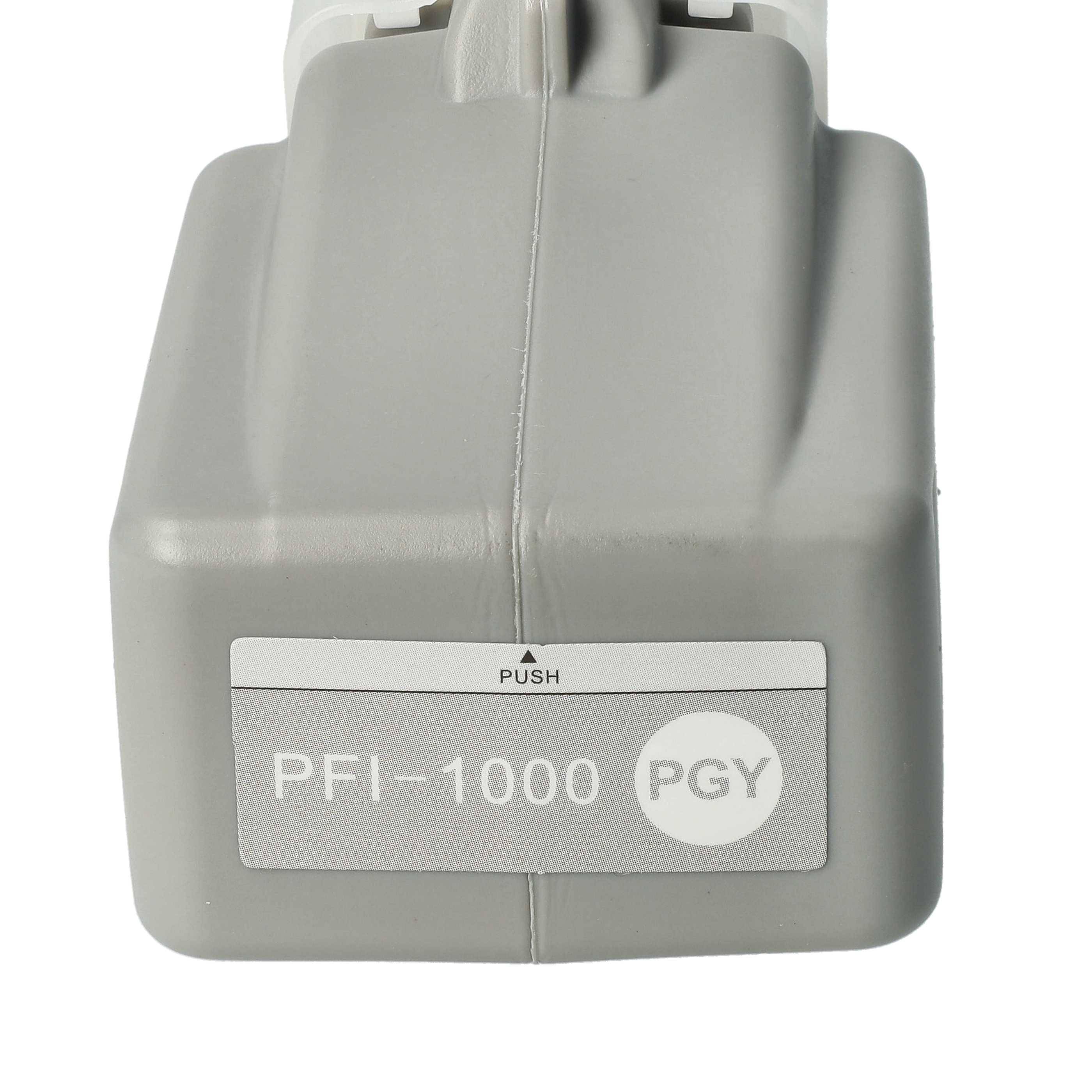 vhbw Tintenpatrone Grau/Fotoschwarz als Ersatz für Canon PFI-1000 PGY, PFI-1000PGY (kompatibel, 80ml + Chip)
