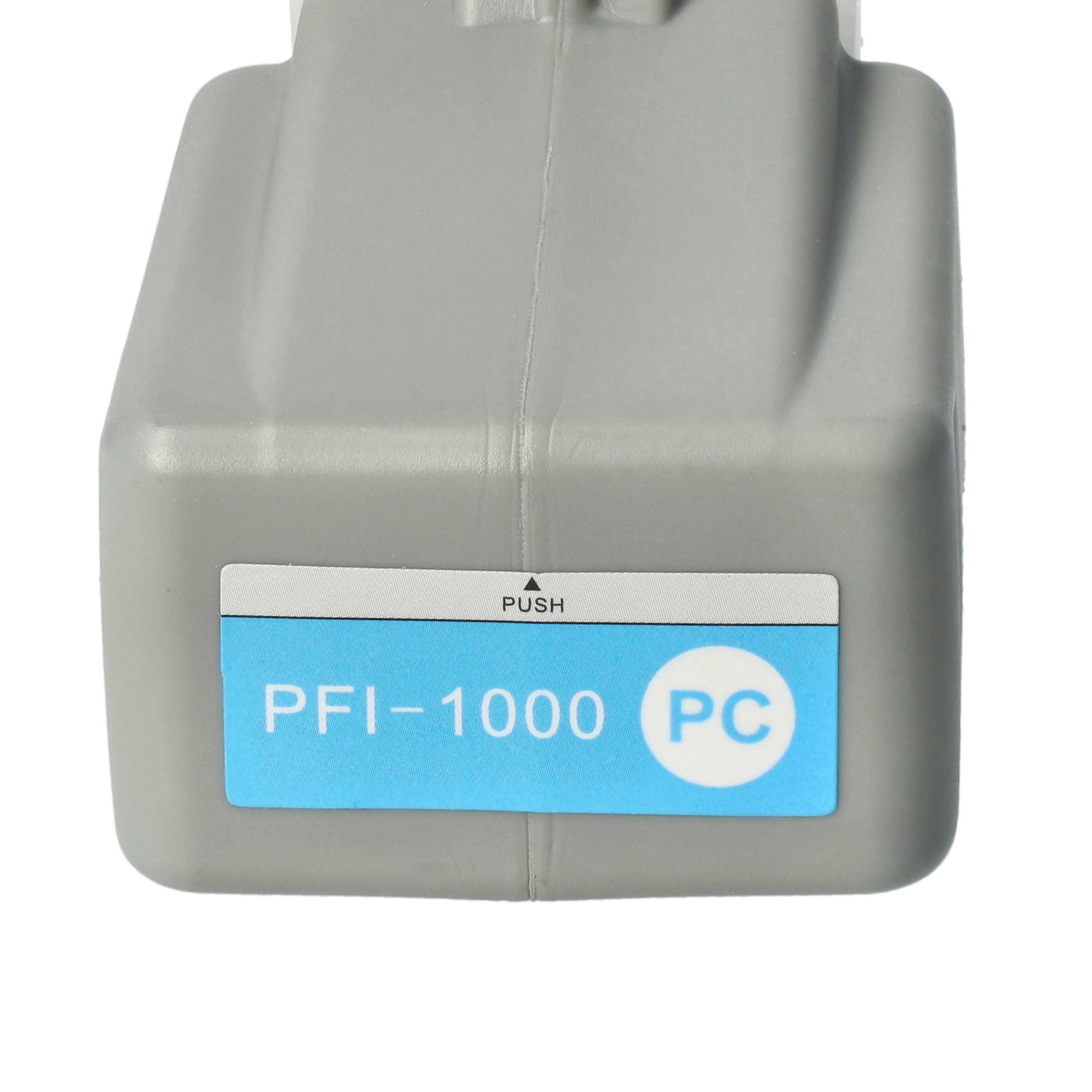 vhbw Tintenpatrone Photo Cyan als Ersatz für Canon PFI-1000PC | PFI-1000 PC (kompatibel, 80ml + Chip)