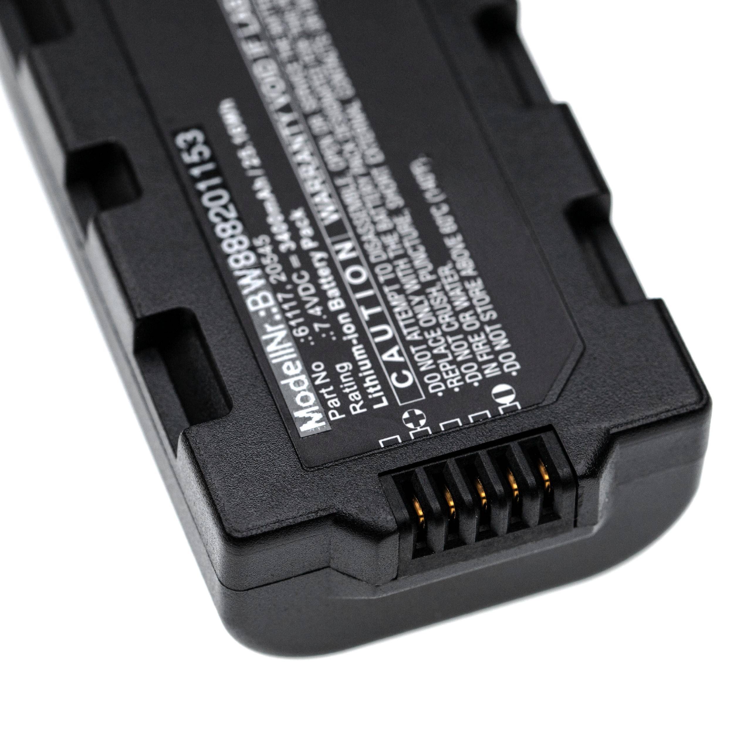 vhbw Akku Ersatz für Sokkia 20545, 61117 für Mobilcomputer PDA Scanner (3400mAh, 7,4V, Li-Ion)