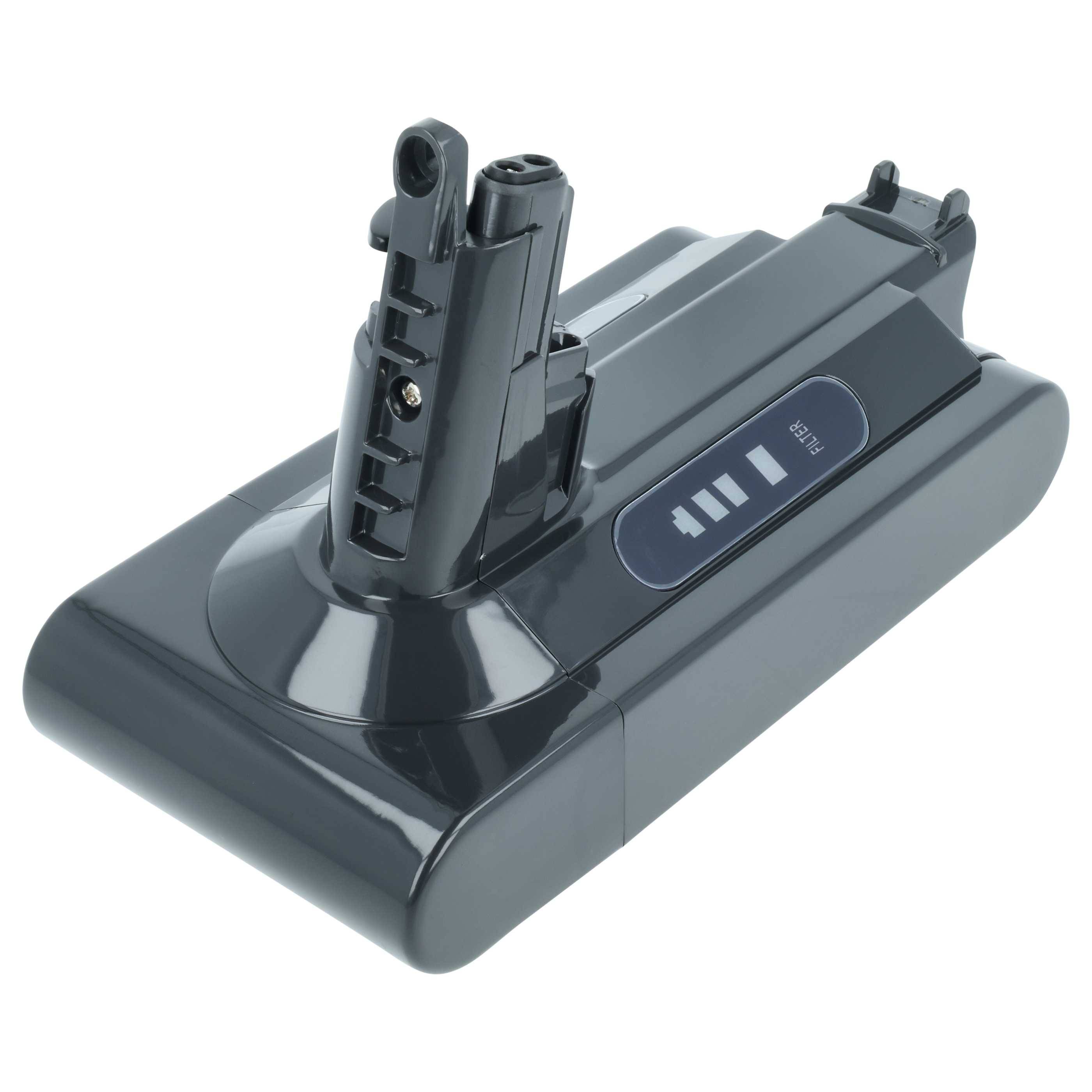 vhbw Akku Ersatz für Dyson SV12 | 969352-07, 969352-02, 206340 für Staubsauger Grau (2500 mAh, 25,2 V, Li-Ion)