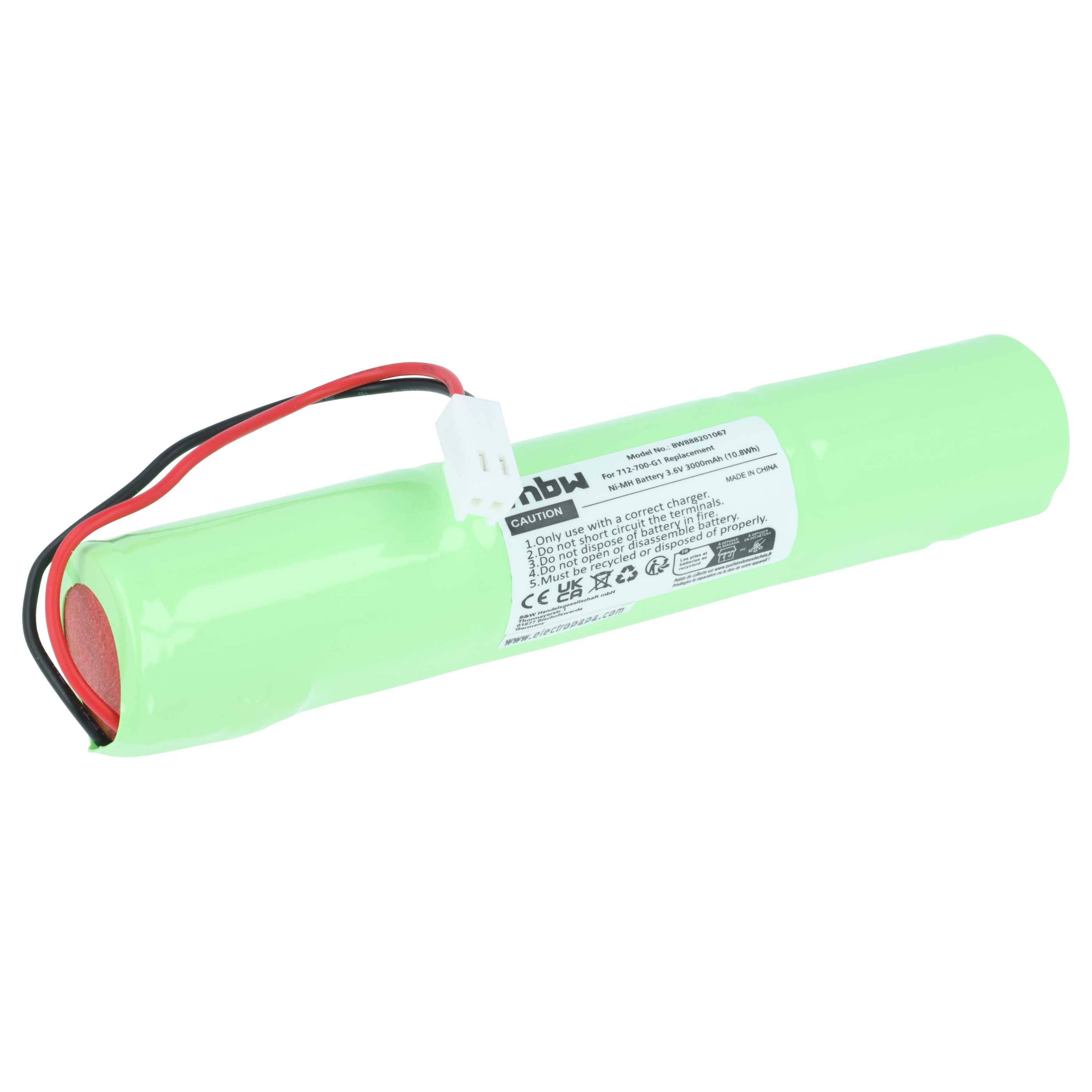 vhbw Akku kompatibel mit INFICON D-TEK Select 712-202-G1 Messgerät (3000 mAh, 3,6 V, NiMH)