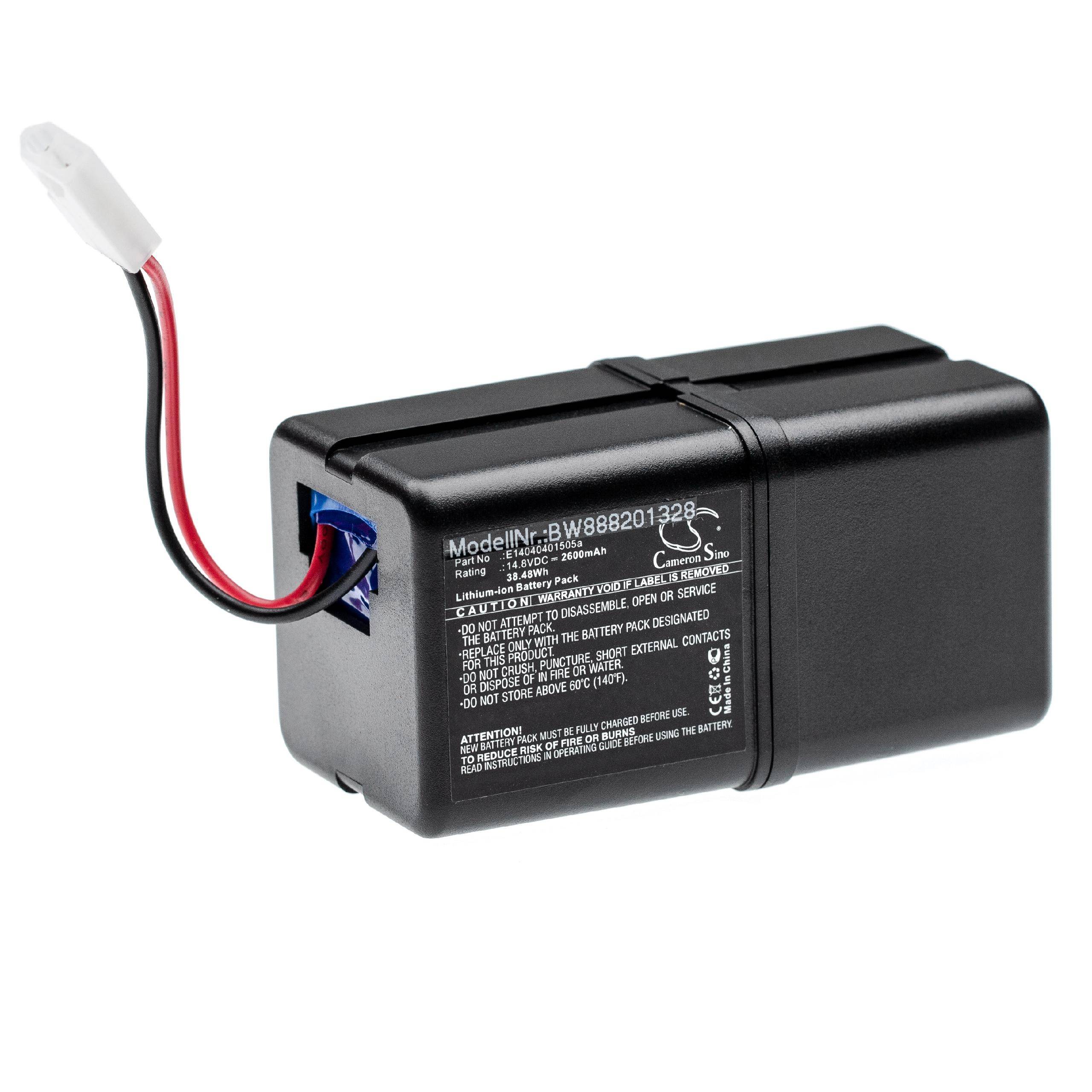 vhbw Akku Ersatz für bObsweep E14040401505a | für Staubsauger (2600 mAh, 14,8 V, Li-Ion)