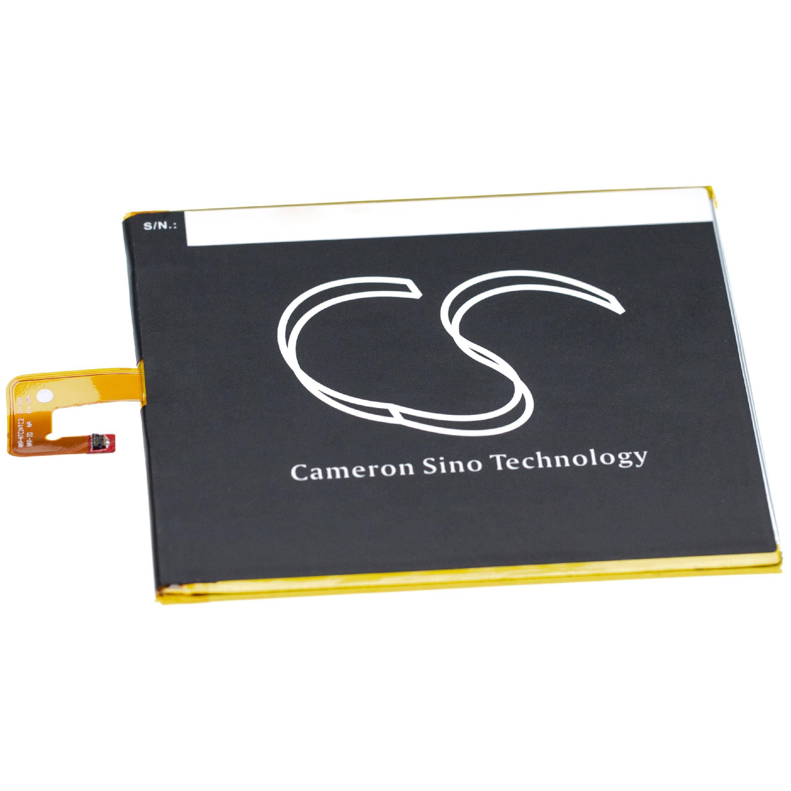 Eine rechteckige Lithium-Ionen-Batterie mit dem Logo und dem Text 