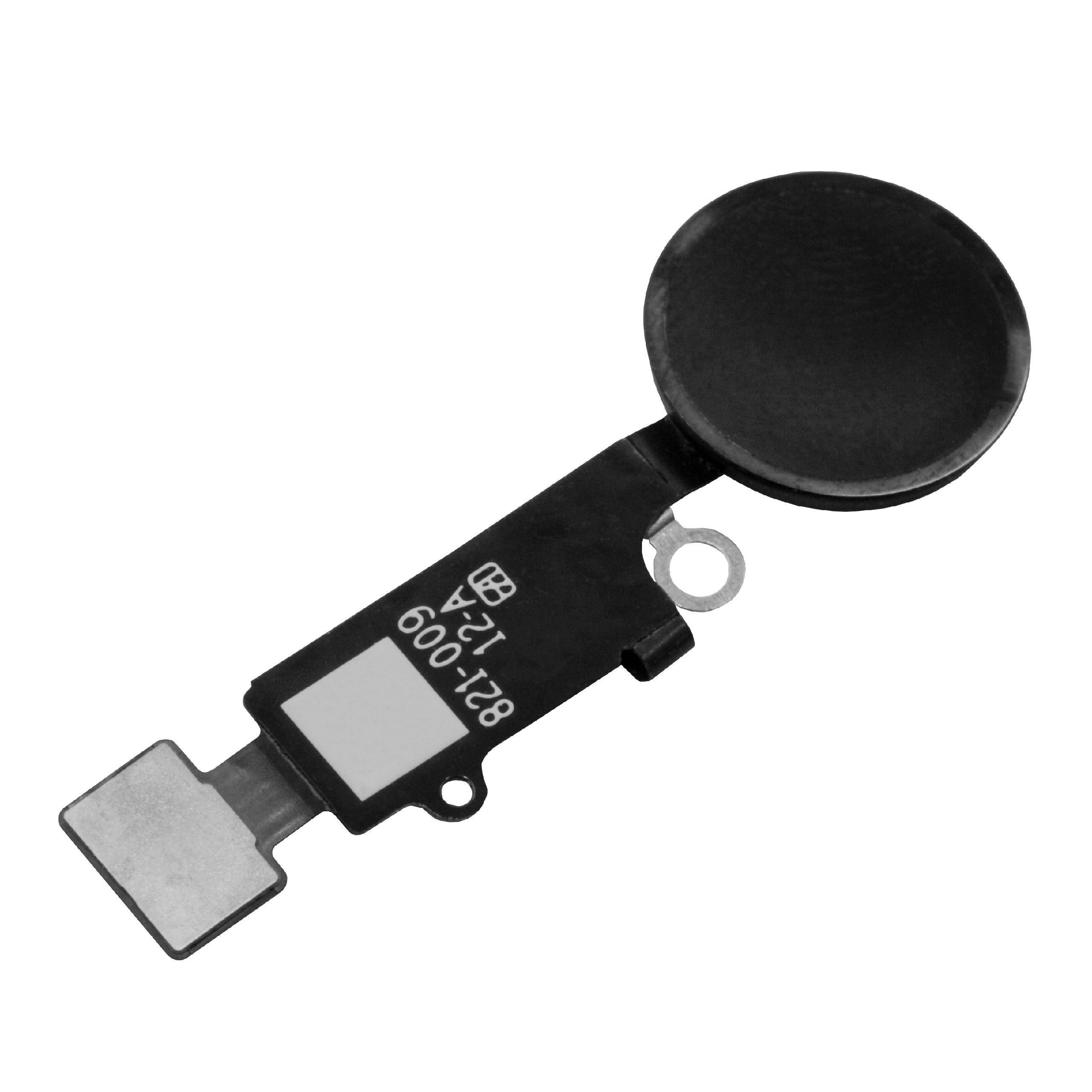 vhbw Home Button kompatibel mit Apple iPhone 7, 7 Plus Smartphone - Mit Flex-Kabel, Schwarz