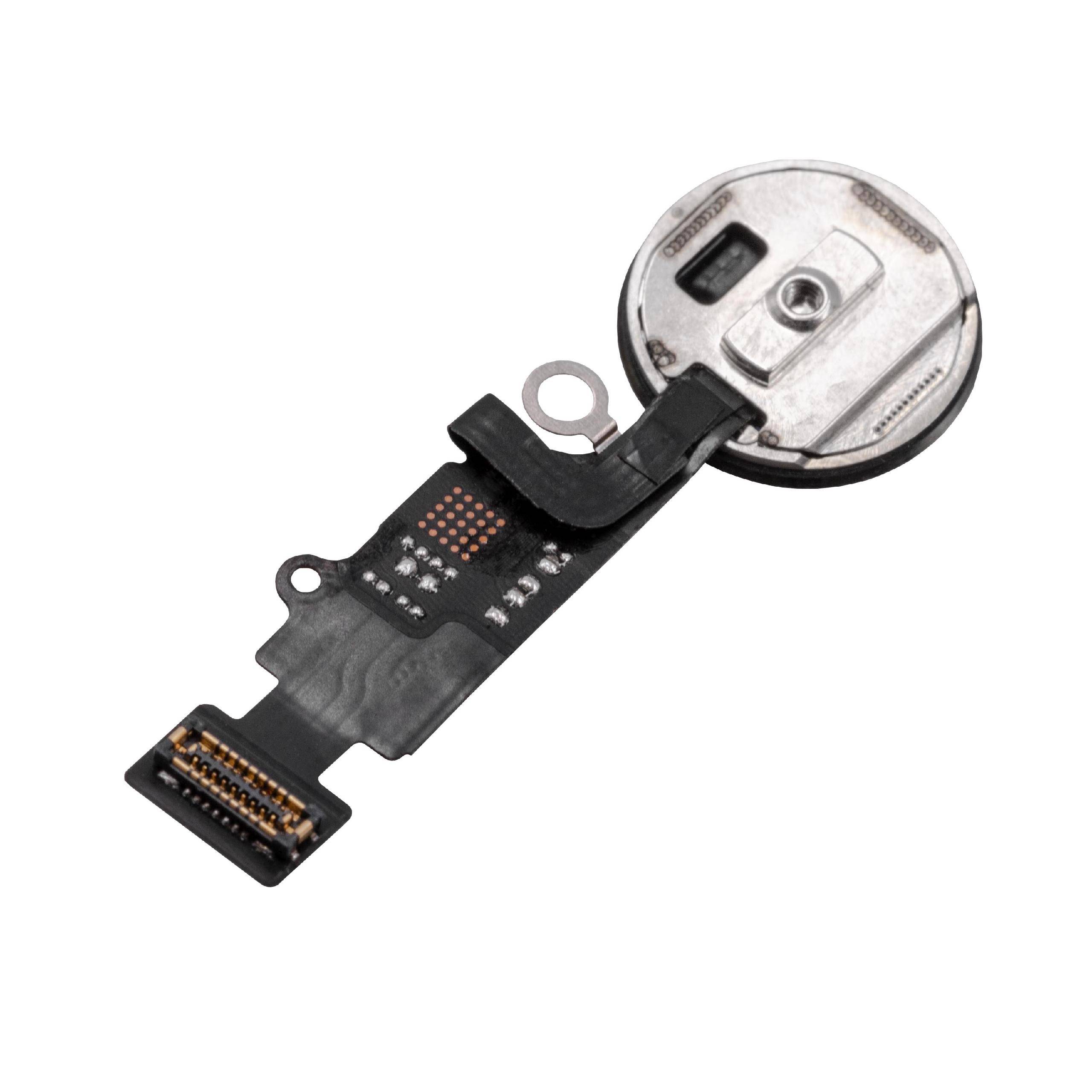 vhbw Home Button kompatibel mit Apple iPhone 7, 7 Plus Smartphone - Mit Flex-Kabel, Schwarz