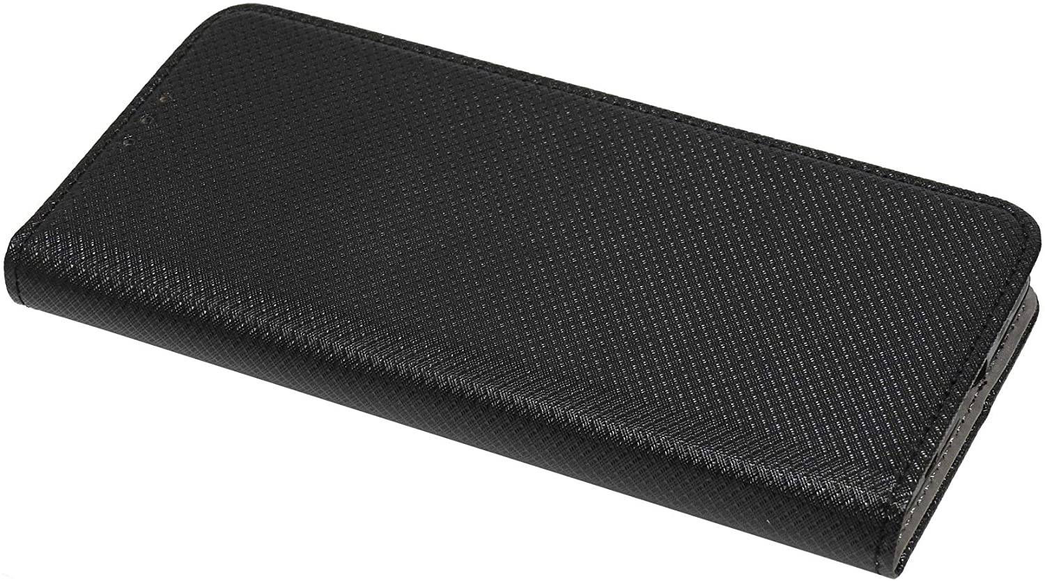 Buch Tasche "Smart" kompatibel mit ZTE BLADE A5 2020 Handy Hülle Etui Brieftasche Schutzhülle mit Standfunktion, Kartenfach Schwarz