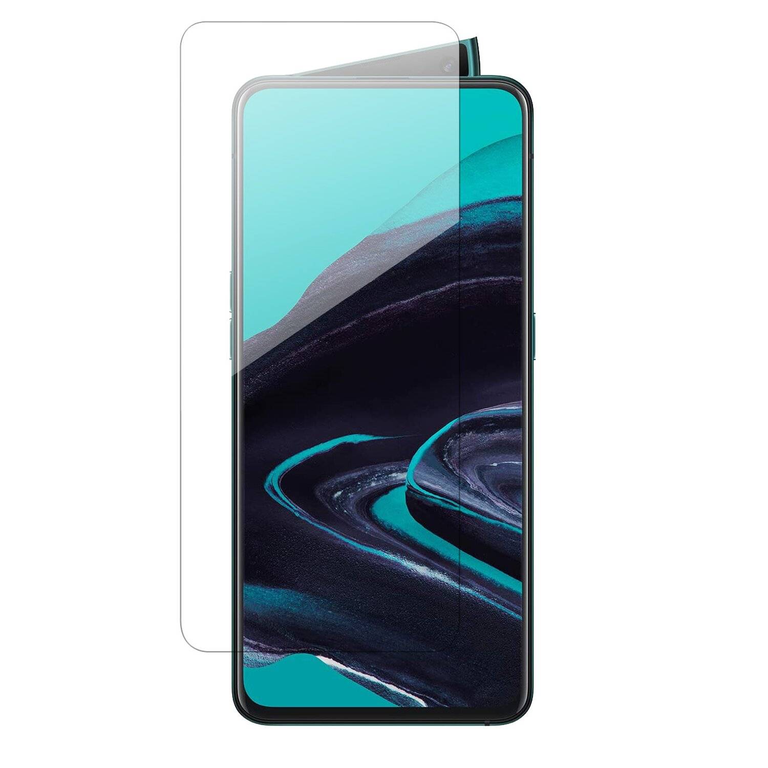 3X Schutz Schutz Glas 9H Tempered Glass Display Schutz Folie Display Glas Screen Protector kompatibel mit Oppo Reno 2