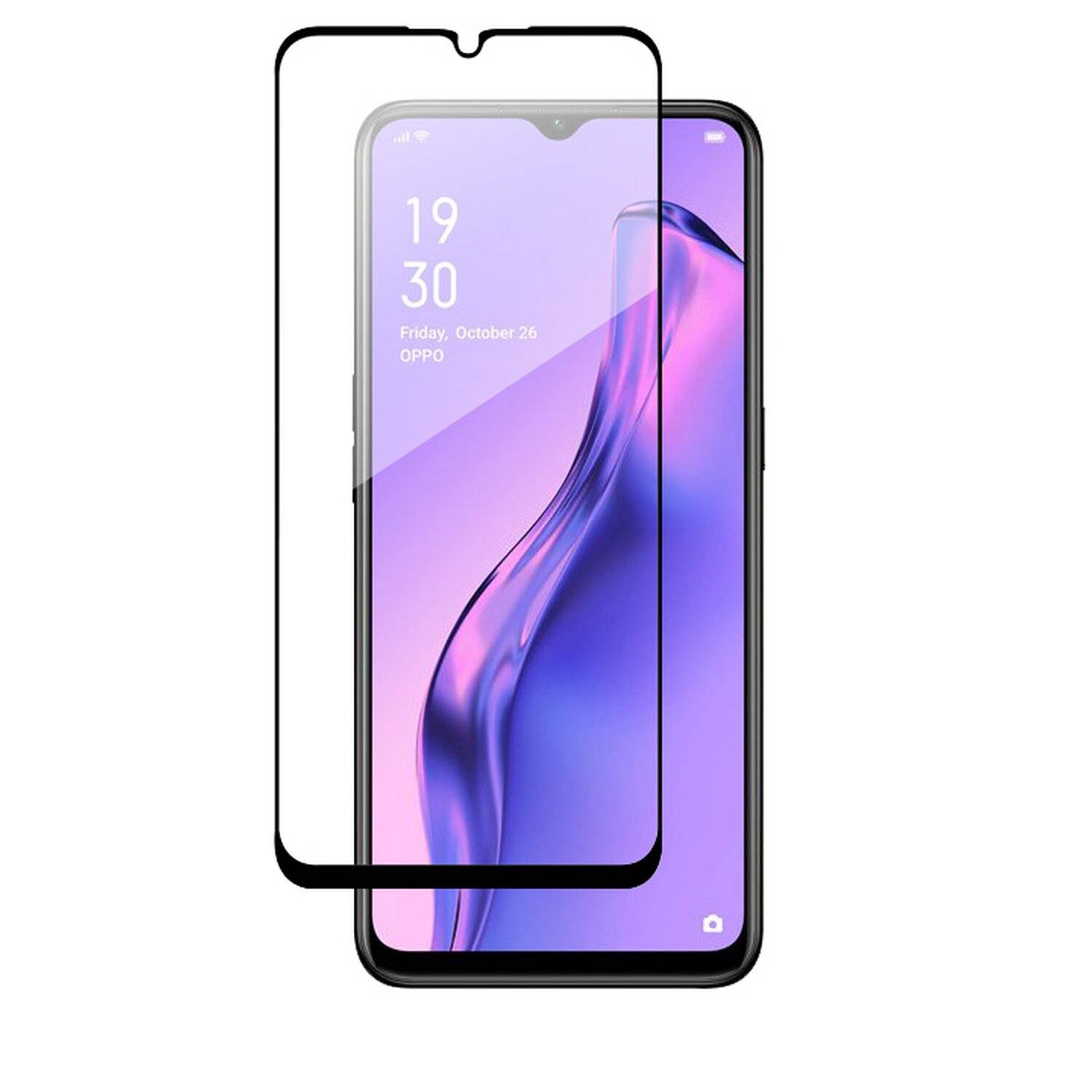 5D Schutz Glas kompatibel mit Oppo A31 Curved Schutz Folie Vollständig Klebend und Abdeckung