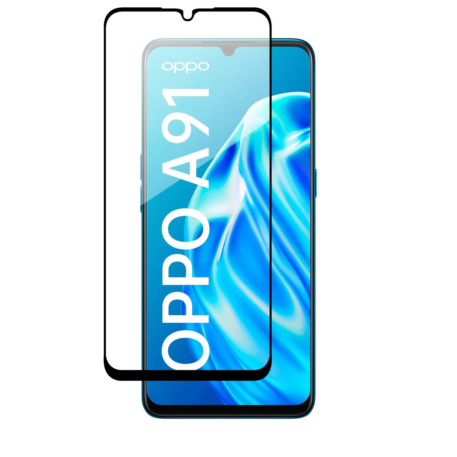 5D Schutz Glas kompatibel mit Oppo A91 Curved Schutz Folie Vollständig Klebend und Abdeckung