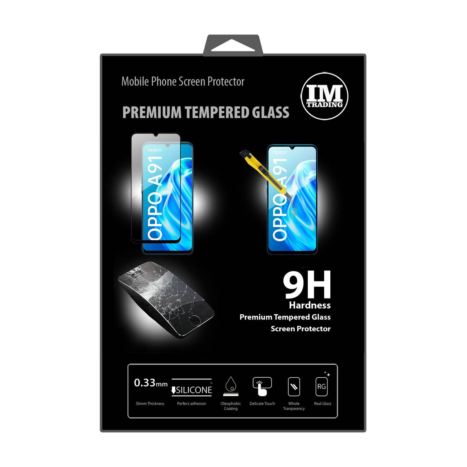 5D Schutz Glas kompatibel mit Oppo A91 Curved Schutz Folie Vollständig Klebend und Abdeckung
