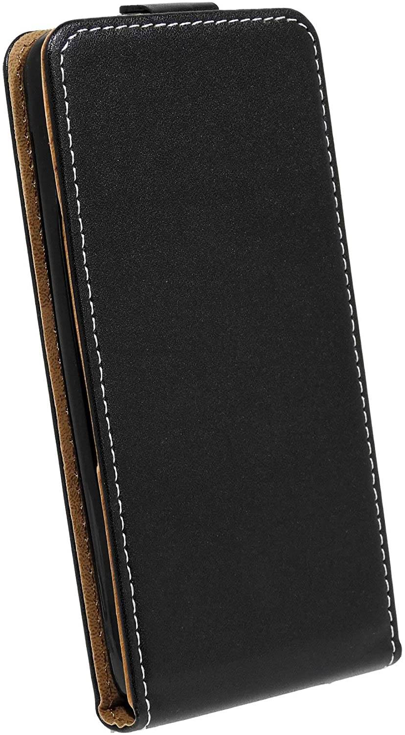 cofi1453® Flip Case kompatibel mit HUAWEI Y5P Handy Tasche vertikal aufklappbar Schutzhülle Klapp Hülle Schwarz