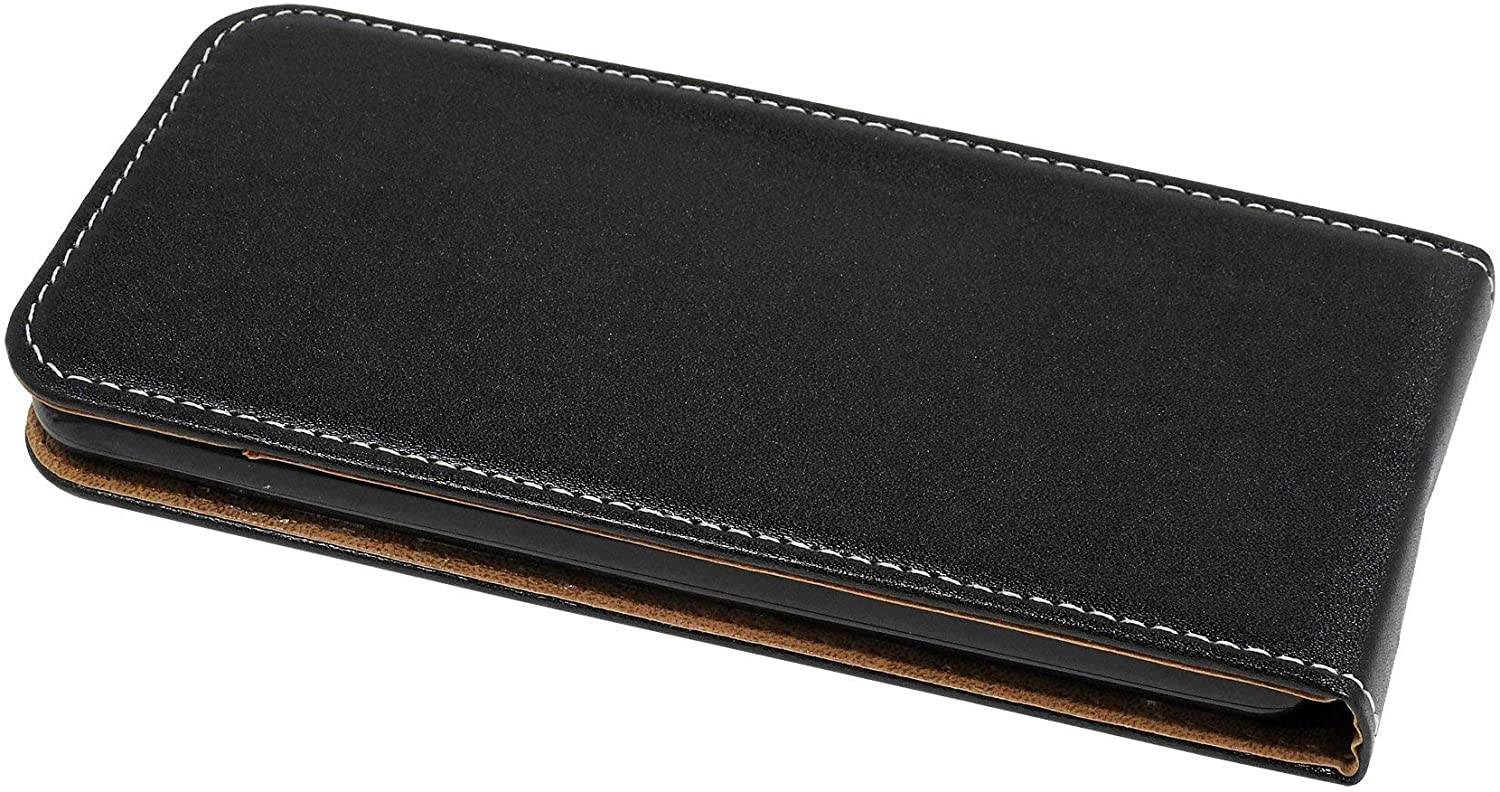 cofi1453® Flip Case kompatibel mit HUAWEI Y6P Handy Tasche vertikal aufklappbar Schutzhülle Klapp Hülle Schwarz