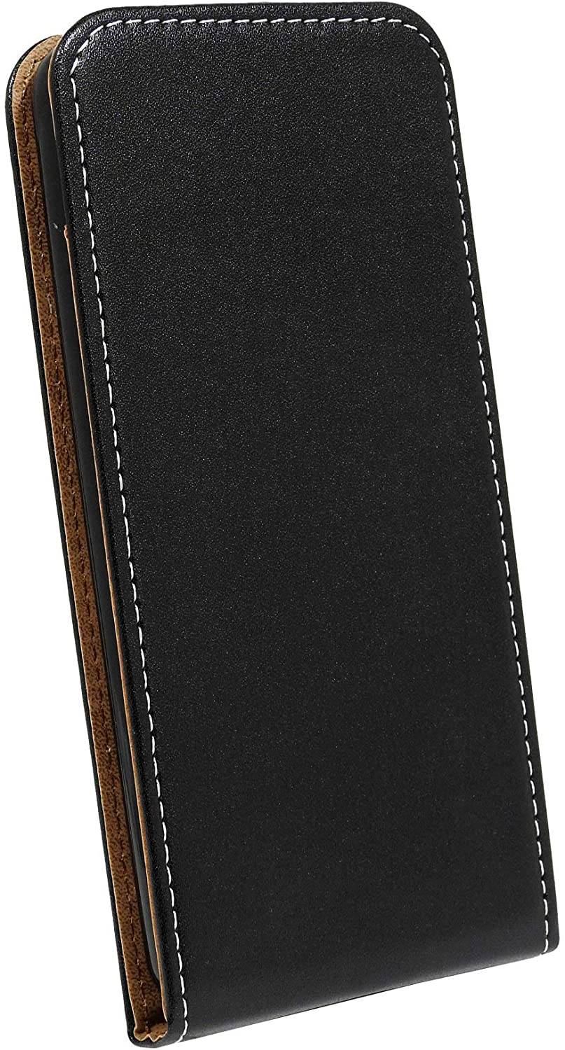 cofi1453® Flip Case kompatibel mit HUAWEI Y6P Handy Tasche vertikal aufklappbar Schutzhülle Klapp Hülle Schwarz