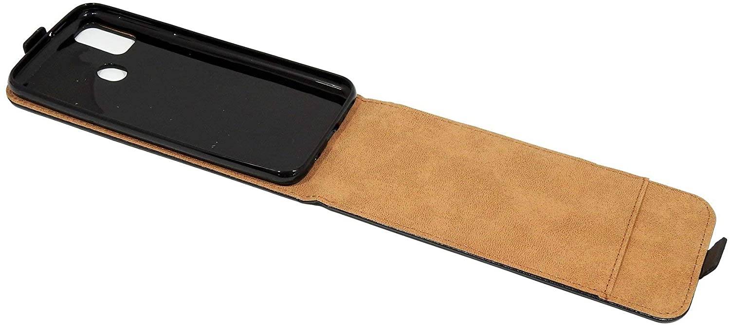 cofi1453® Flip Case kompatibel mit Samsung Galaxy M21 (M215F) Handy Tasche vertikal aufklappbar Schutzhülle Klapp Hülle Schwarz