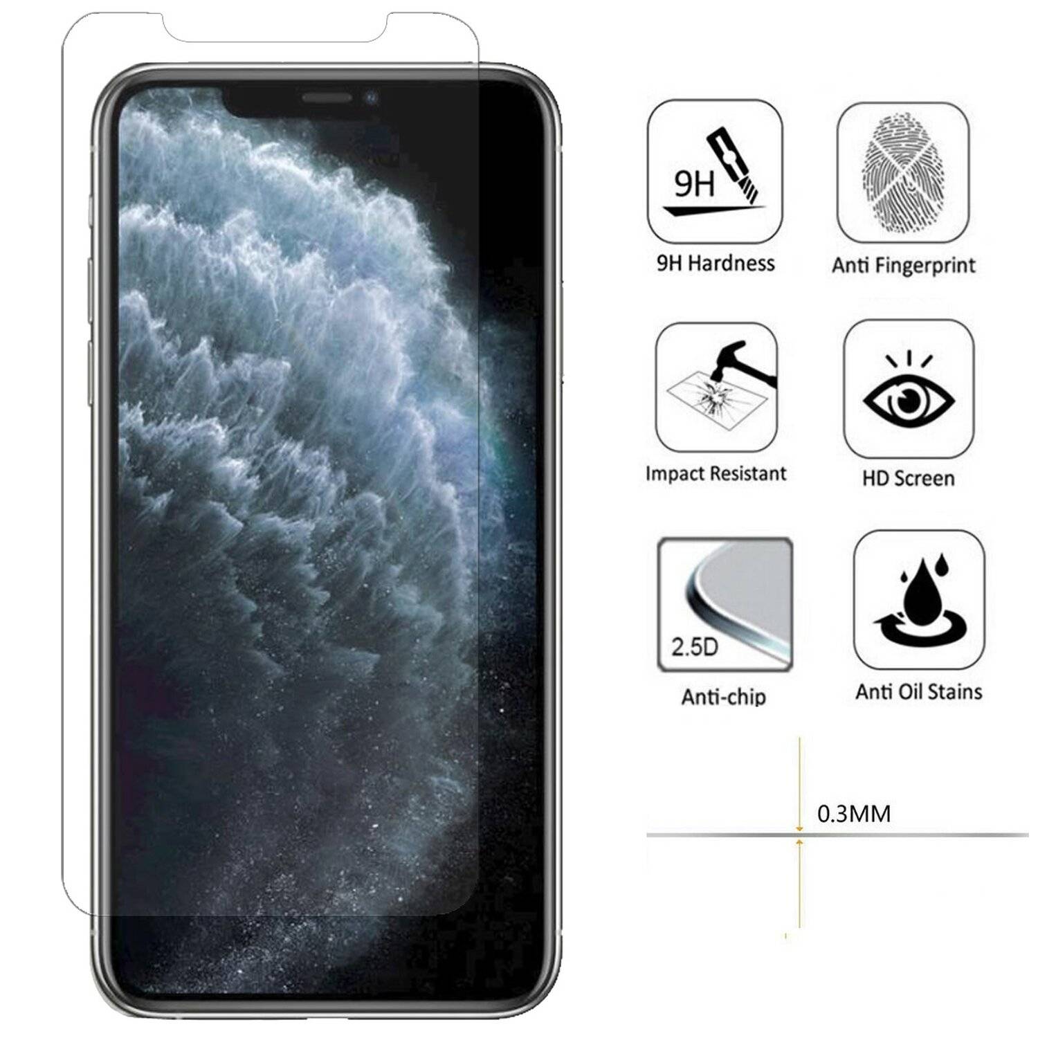 2x Schutzfolie Schutzglas Verbundglas Displayfolie Displayglas Glas Folie 9H kompatibel mit Xiaomi Redmi Note 9S